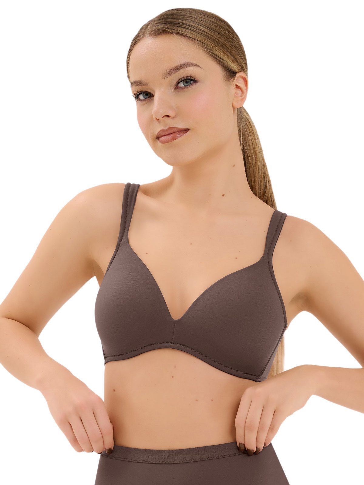 Lisca Schalen-BH Schalen BH ohne Bügel Maya (Stück, 1-tlg) nahtlose Schaumstoffschalen, leicht gepolsterte, verstellbare Träger