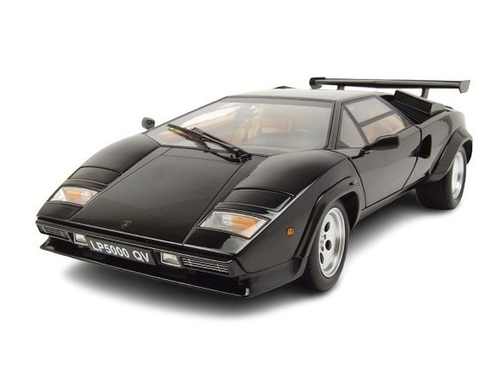 KK Scale Modellauto Lamborghini Countach LP 5000S QV 1985 schwarz, Maßstab 1:12