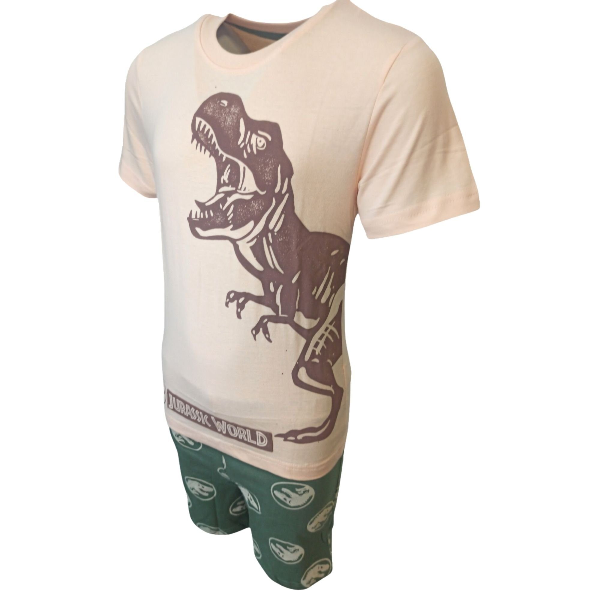 Jurassic World Schlafanzug Dino T-REX Set kurzarm - Shorty Gr. cm tlg) Kinder Pyjama 134-164 (2