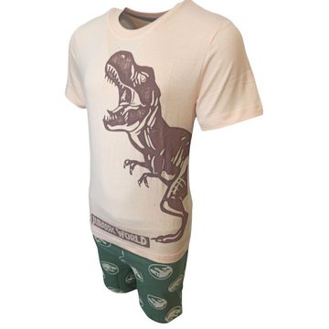 Jurassic World Schlafanzug Dino T-REX (2 tlg) Kinder Pyjama Set kurzarm - Shorty Gr. 134-164 cm