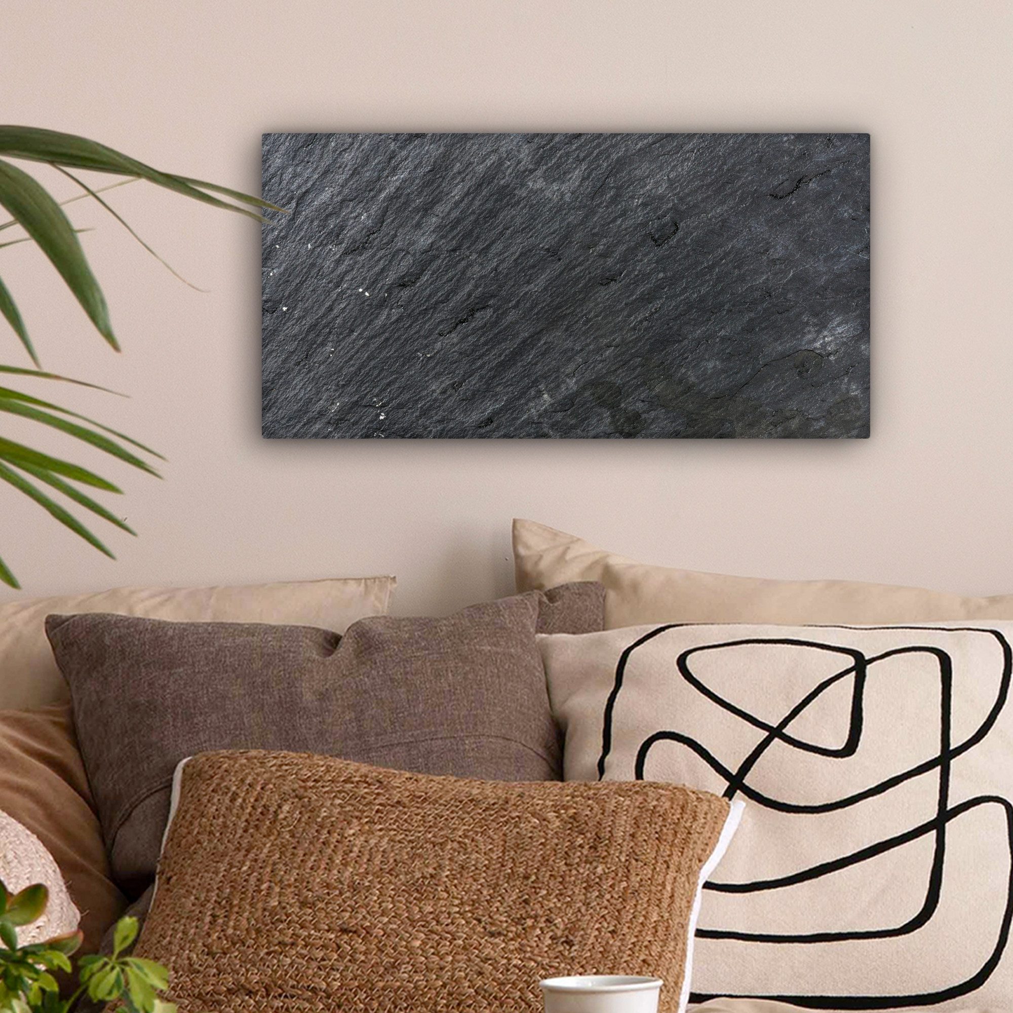 OneMillionCanvasses® Leinwandbild Panorama Naturstein - Industriell günstig online kaufen