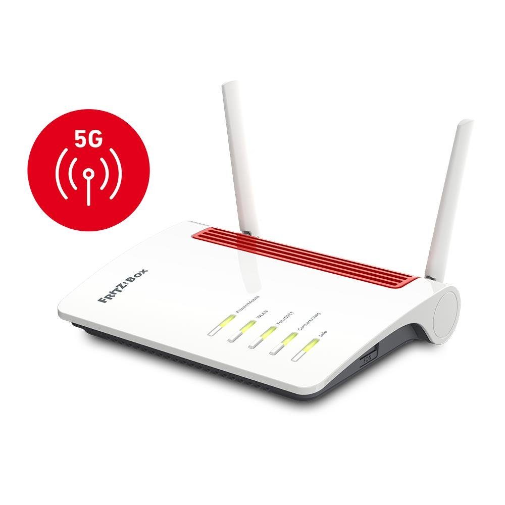 Fritz! FRITZ!Box 6850 5G WLAN-Router, Mobilfunk-Internet mit bis zu 1.300 MBit/s