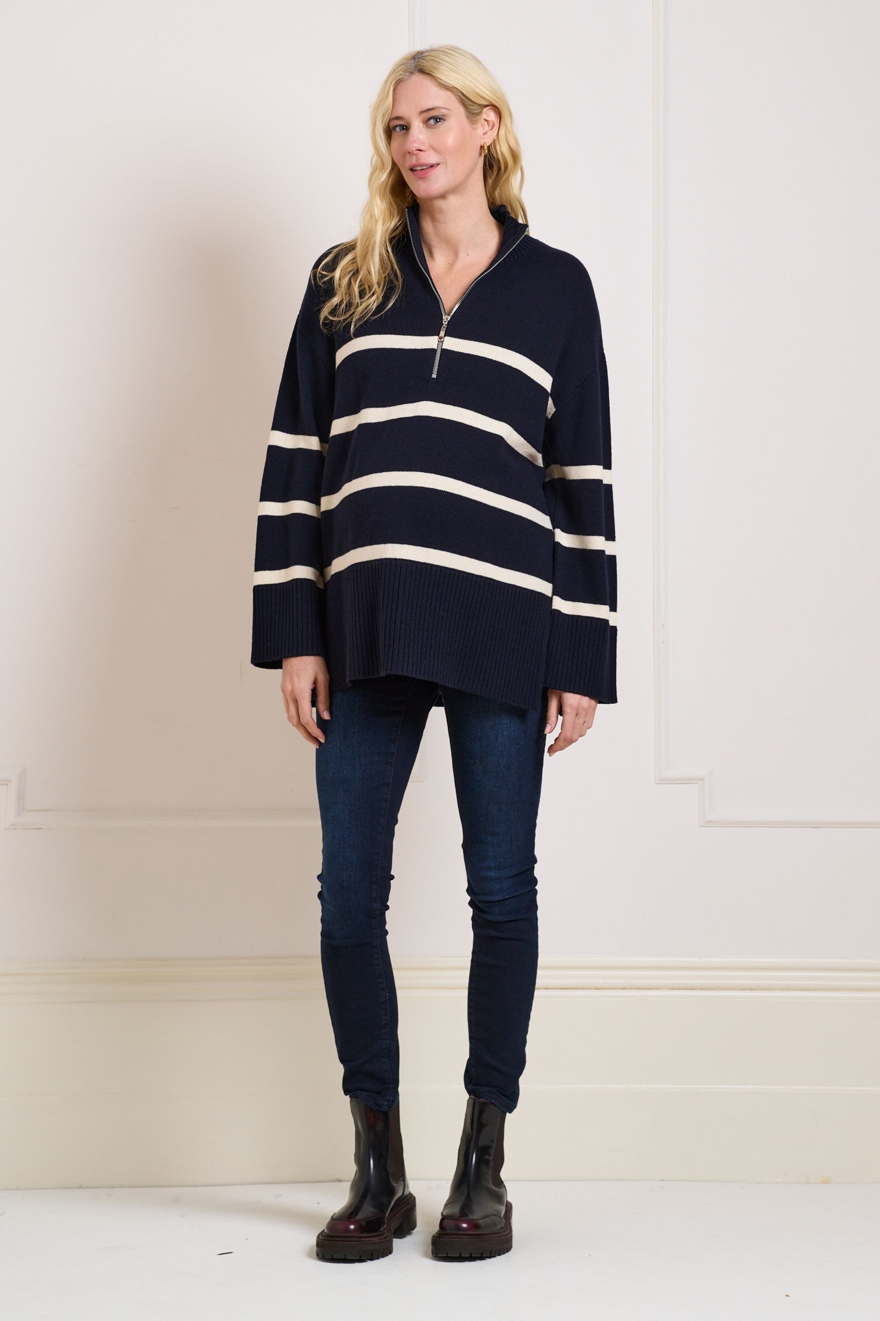 Seraphine Strickpullover Seraphine Pullover mit Wolle Umstands-/Stillmode (1-tlg)