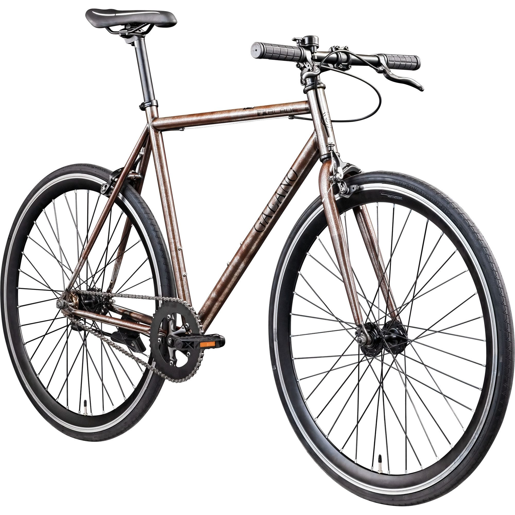 Galano Singlespeed Blade, 1 Gang, ohne Schaltung, Fixie Fahrrad Singlespeed Damen Herren 165 - 195 cm retro Urban Bike