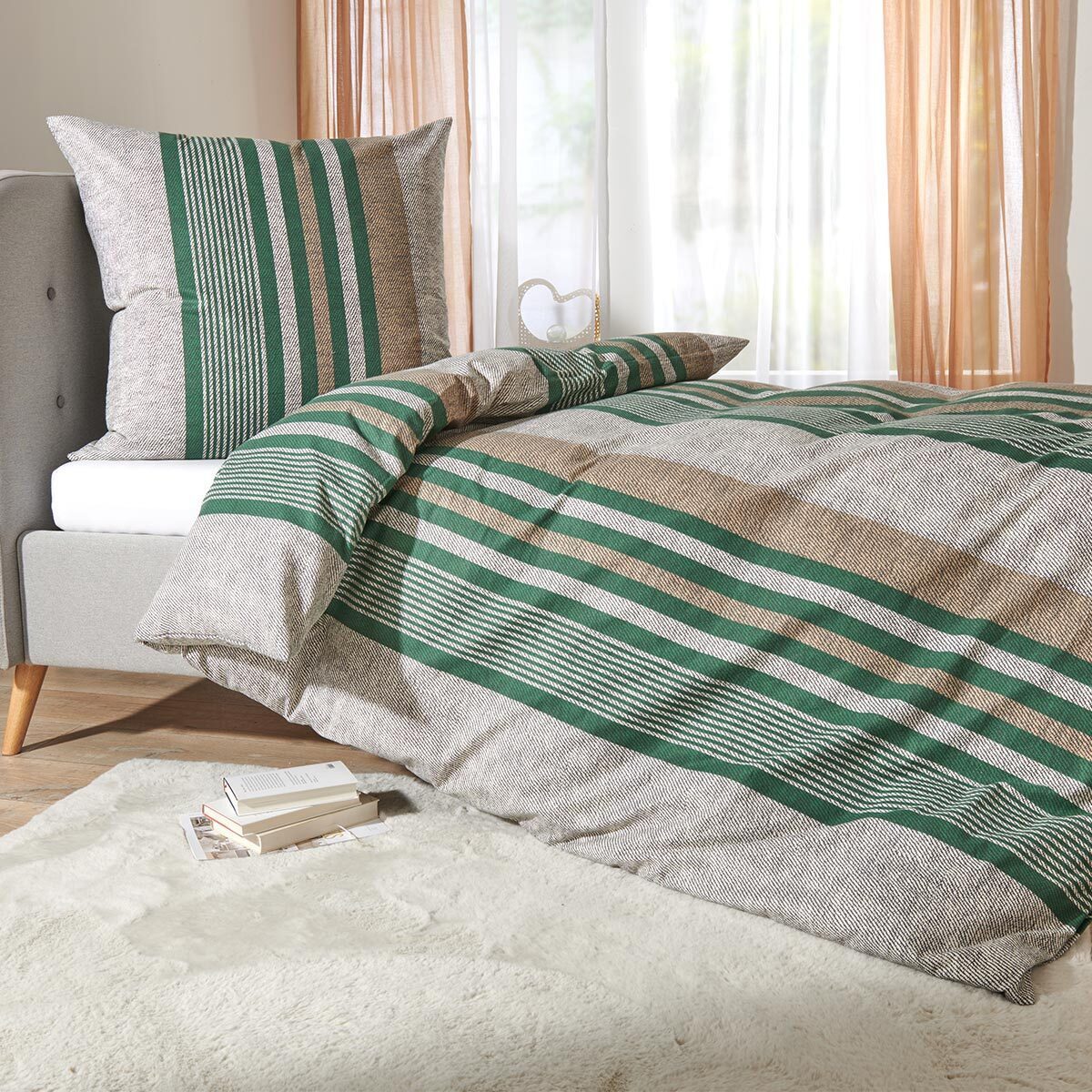 TRAUMSCHLAF Bettwäsche Streifen, Flanell, 3 teilig, günstig online kaufen