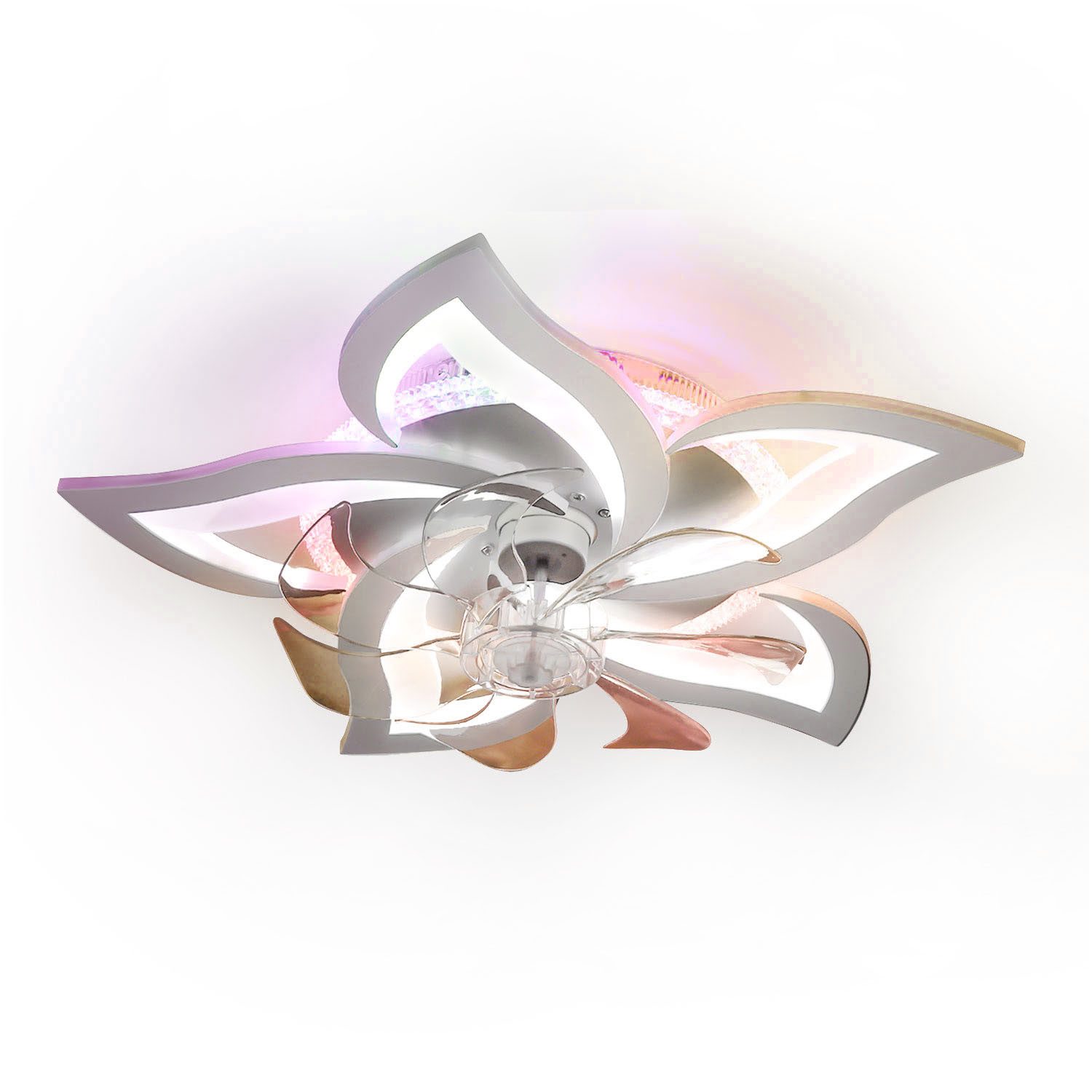 oyajia Deckenventilator 85W Deckenleuchte Dimmbar, Leise günstig online kaufen