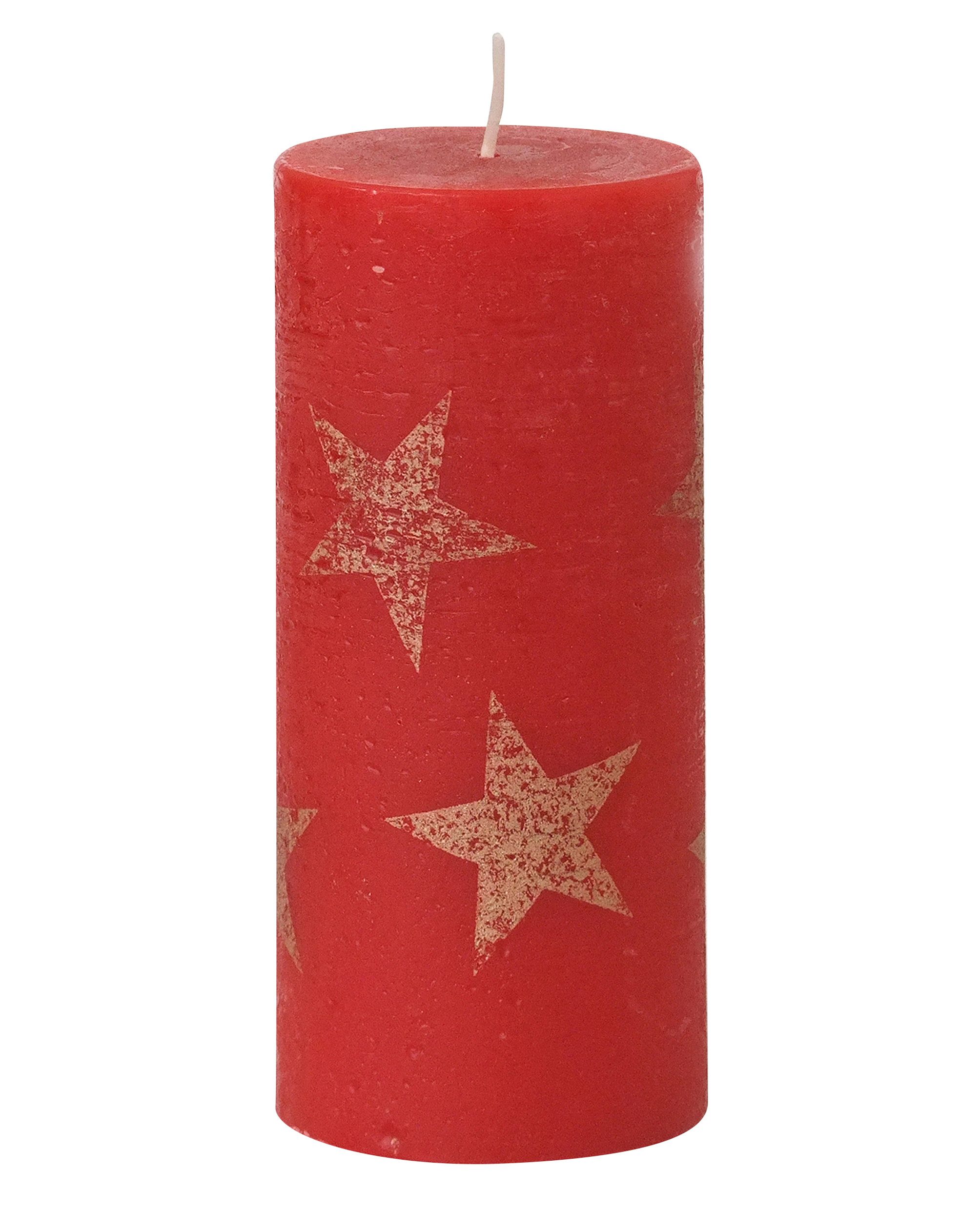 Steinhart Kerzen Adventskerze Stumpenkerze "Multistern" Rubin günstig online kaufen
