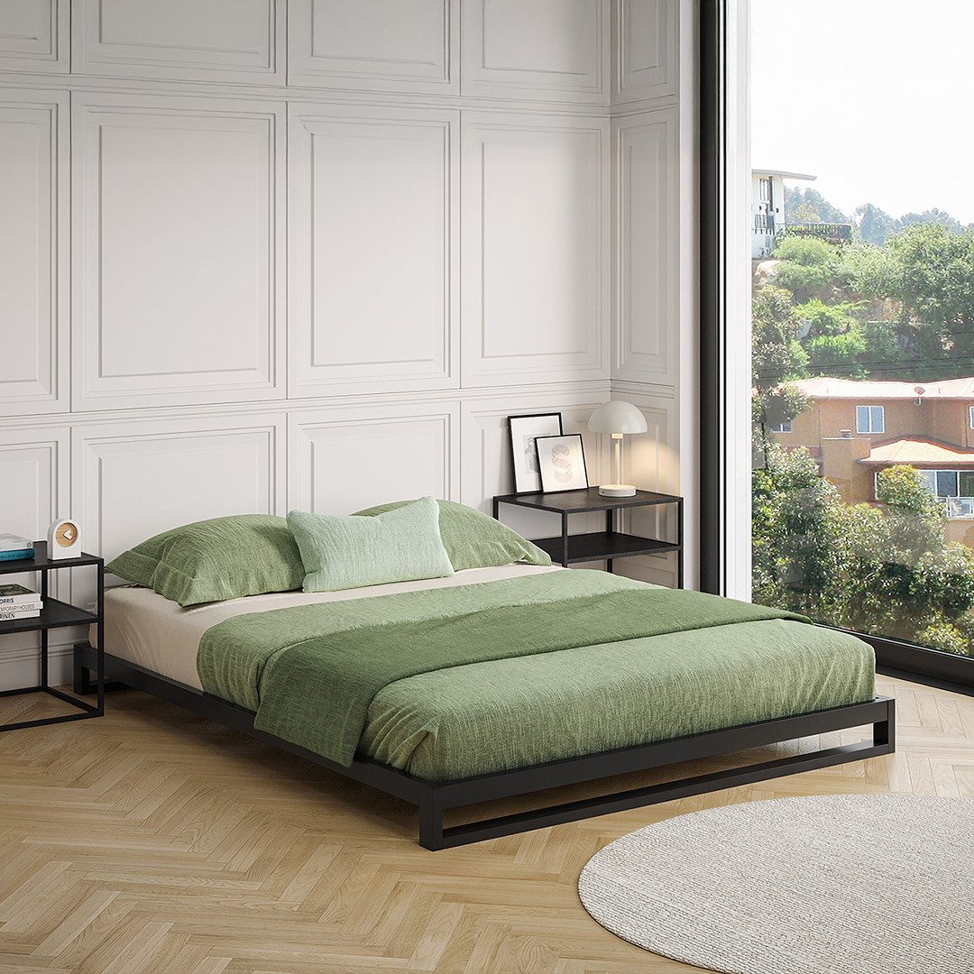 skølm Bettgestell Vidar inkl. Lattenrost, Metallbett 160x200, auch verfügbar in 120/140/180 x 200 cm