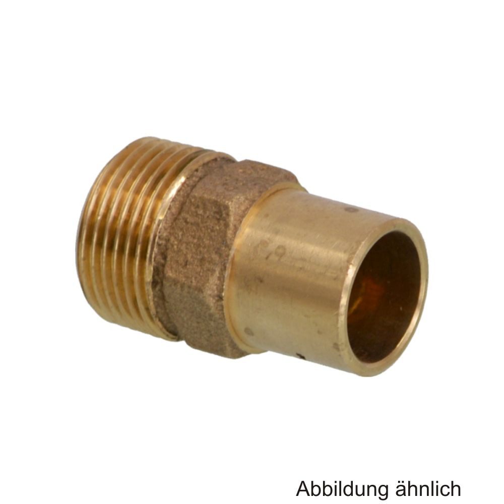 Conex Bänninger Wasserrohr Lötfitting Rotguss Doppelnippel mit Außengewinde 12 mm x 1/2", Serie 4