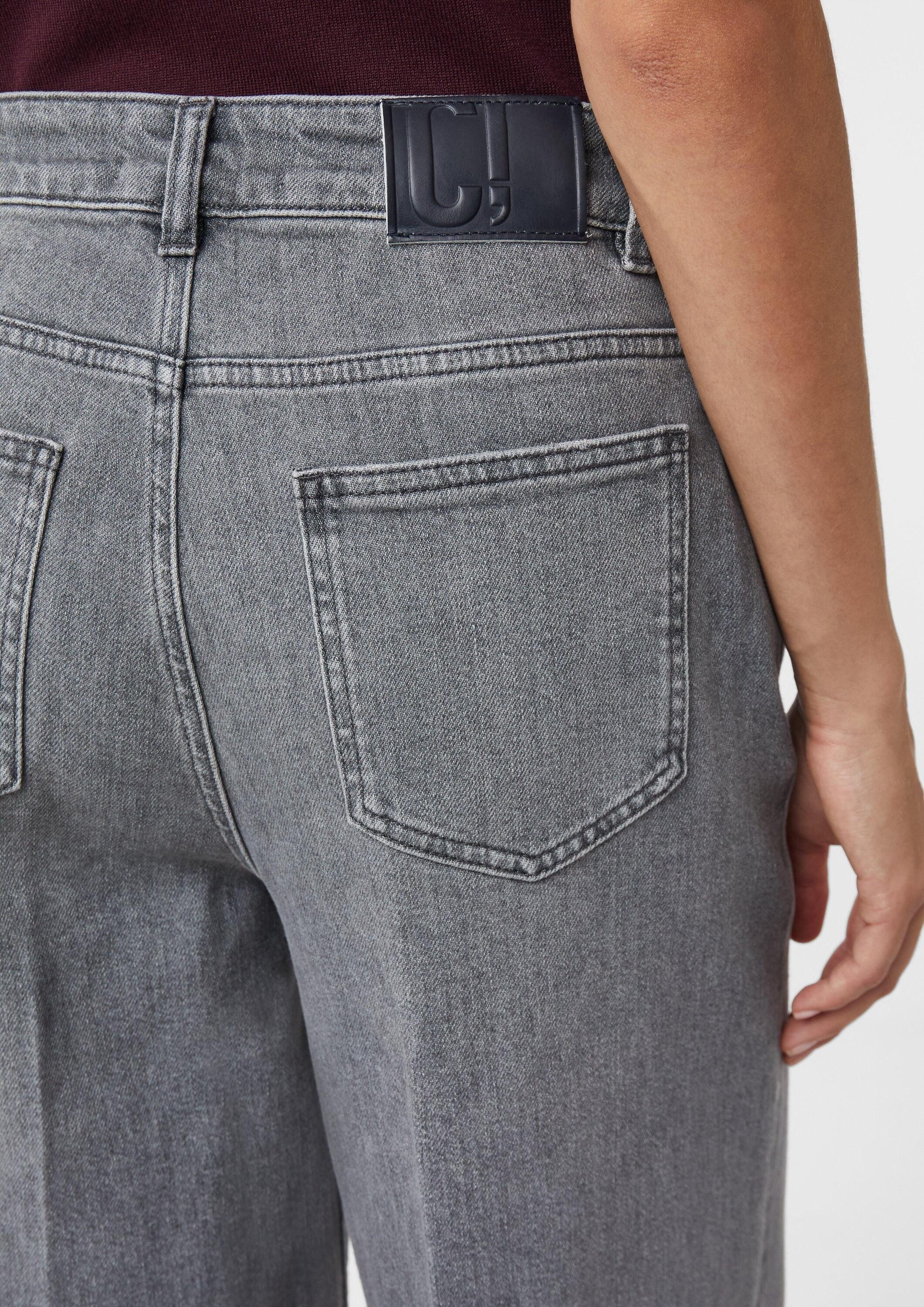 comma Weite Jeans Jeans-Hose High-Rise-Denim mit Wide Leg