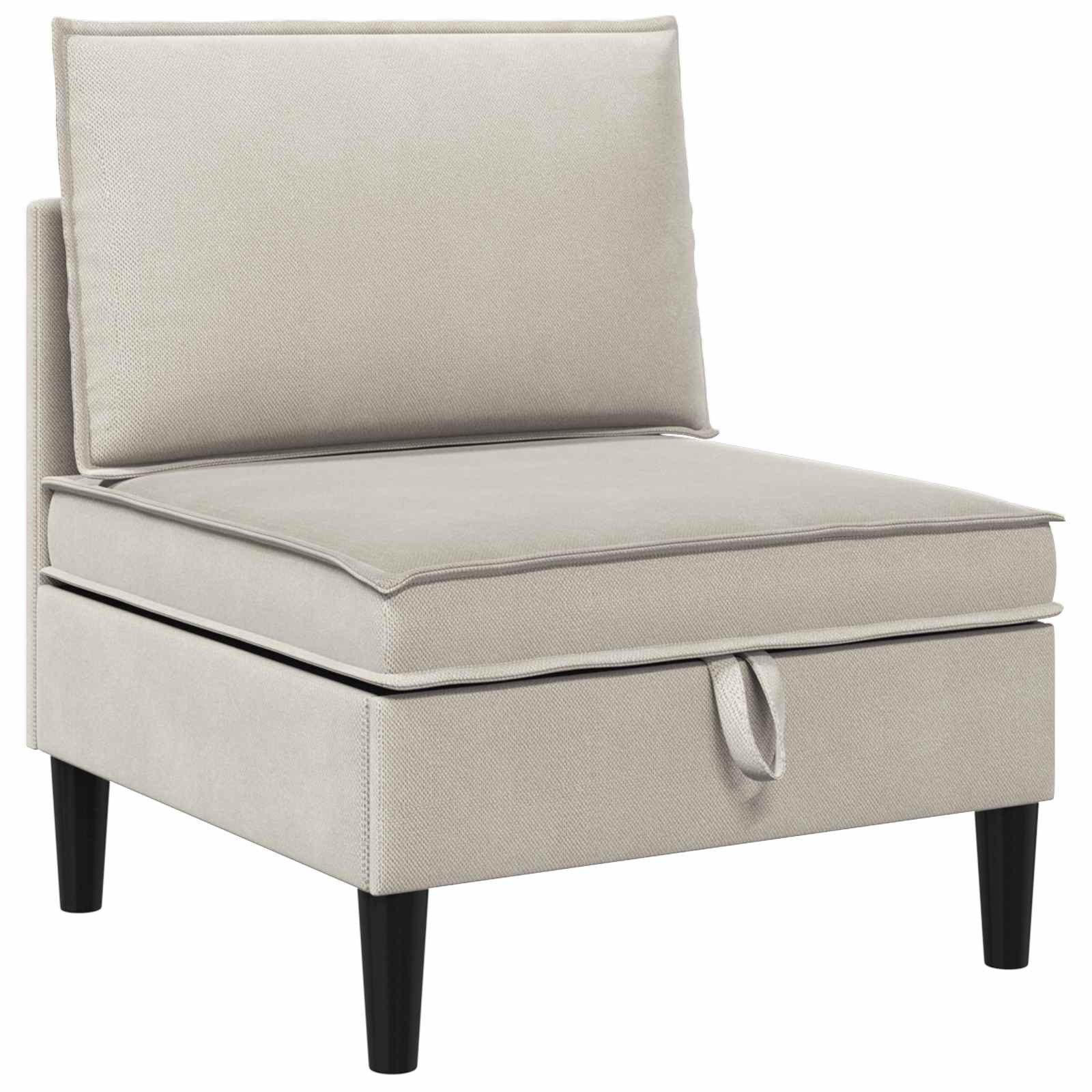 vidaXL Sofa Mittelsofa mit Stauraum Hafer Samt, 1 Teile