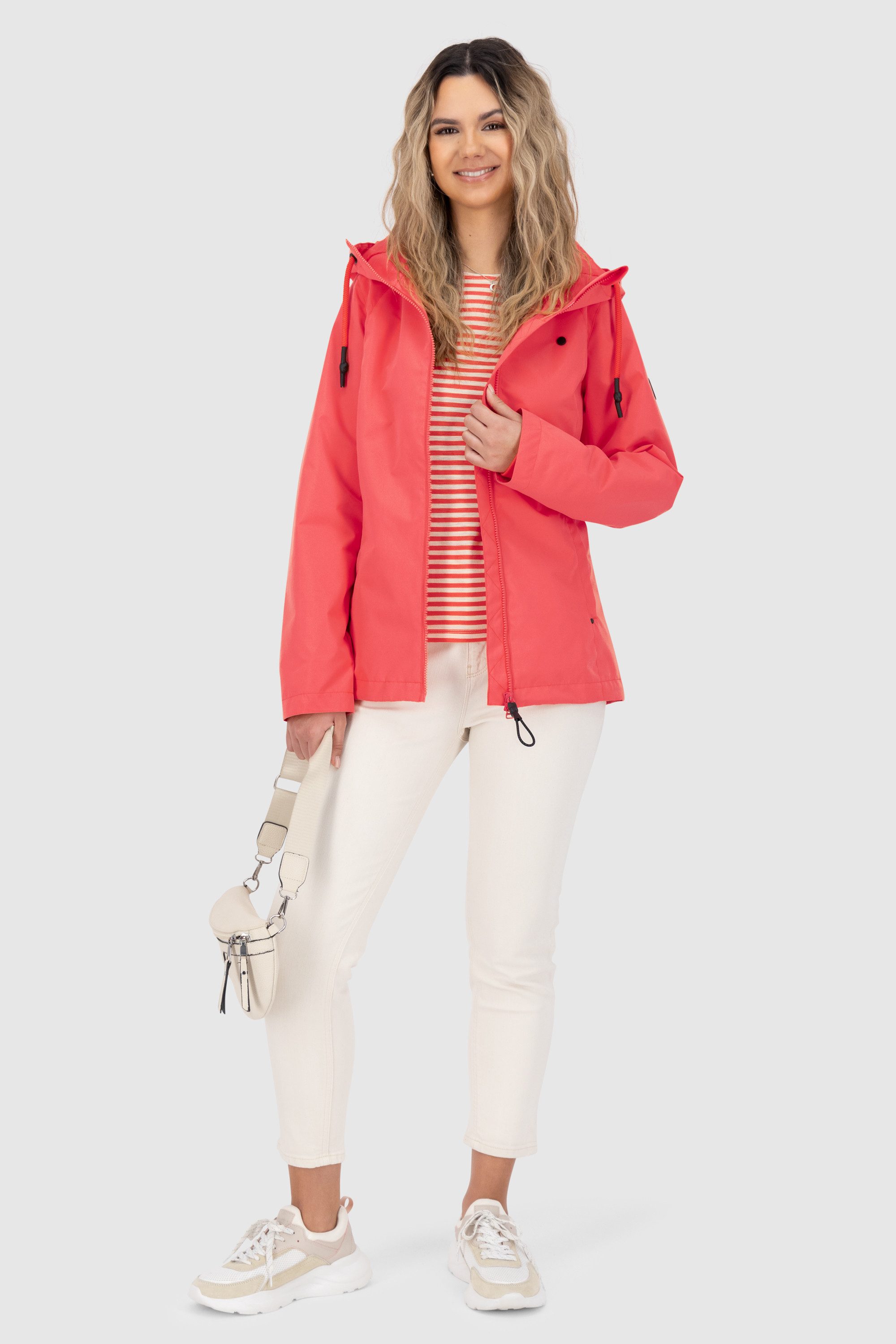 Alife & Kickin Outdoorjacke LilouAKA leichte, taillierte Übergangsjacke mit verstellbarer Kapuze