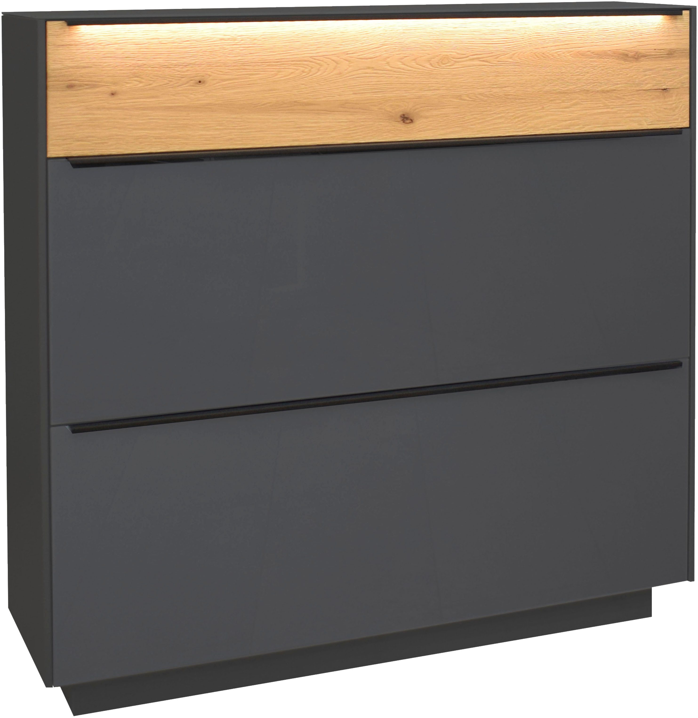 Mäusbacher Schuhschrank Nova Garderobe inkl. Metallschuhkörbe und Griffbeleuchtung BHT 107 x 110 x 32 cm