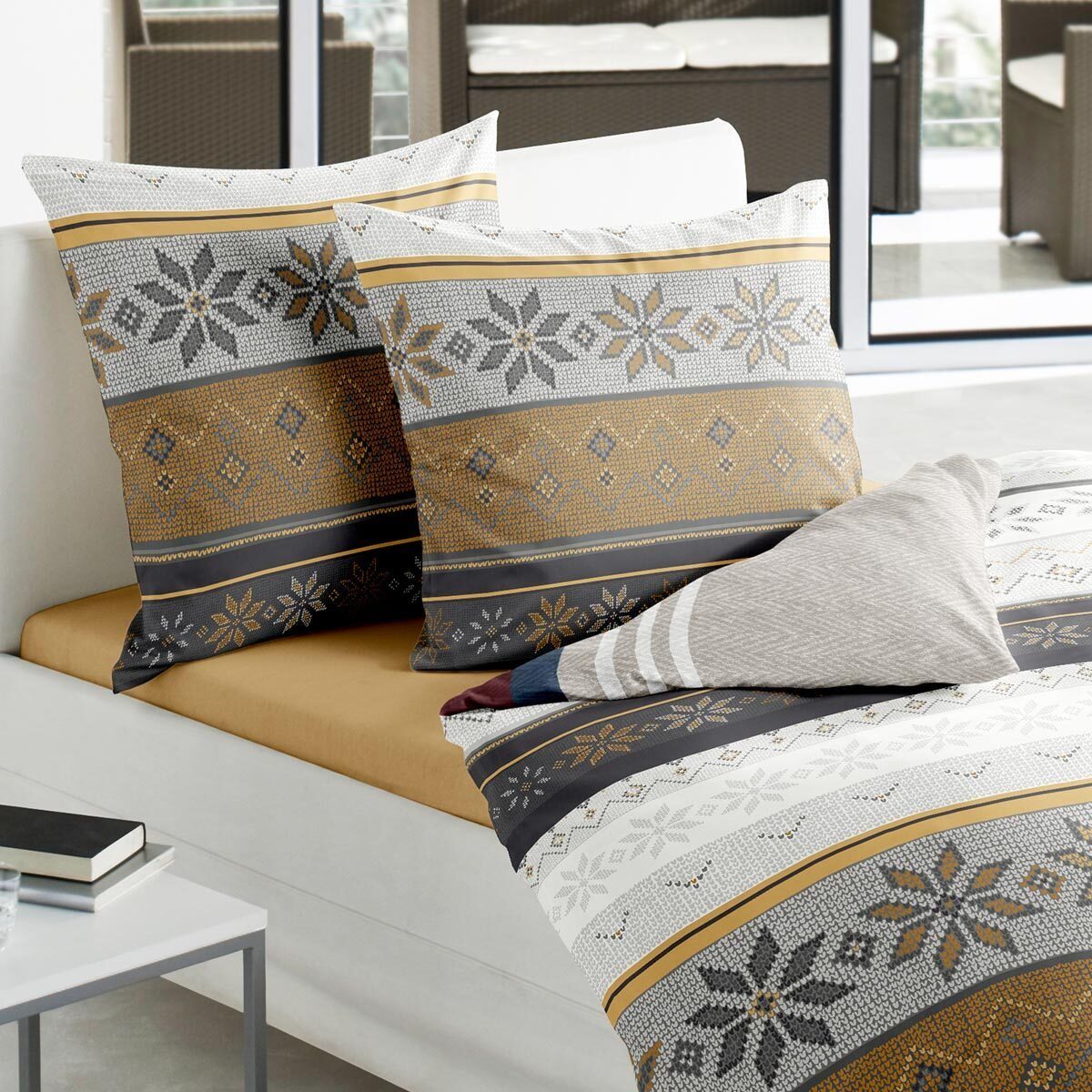 TRAUMSCHLAF Bettwäsche Norweger, Biber, 2 teilig, Winterbettwäsche in warme günstig online kaufen