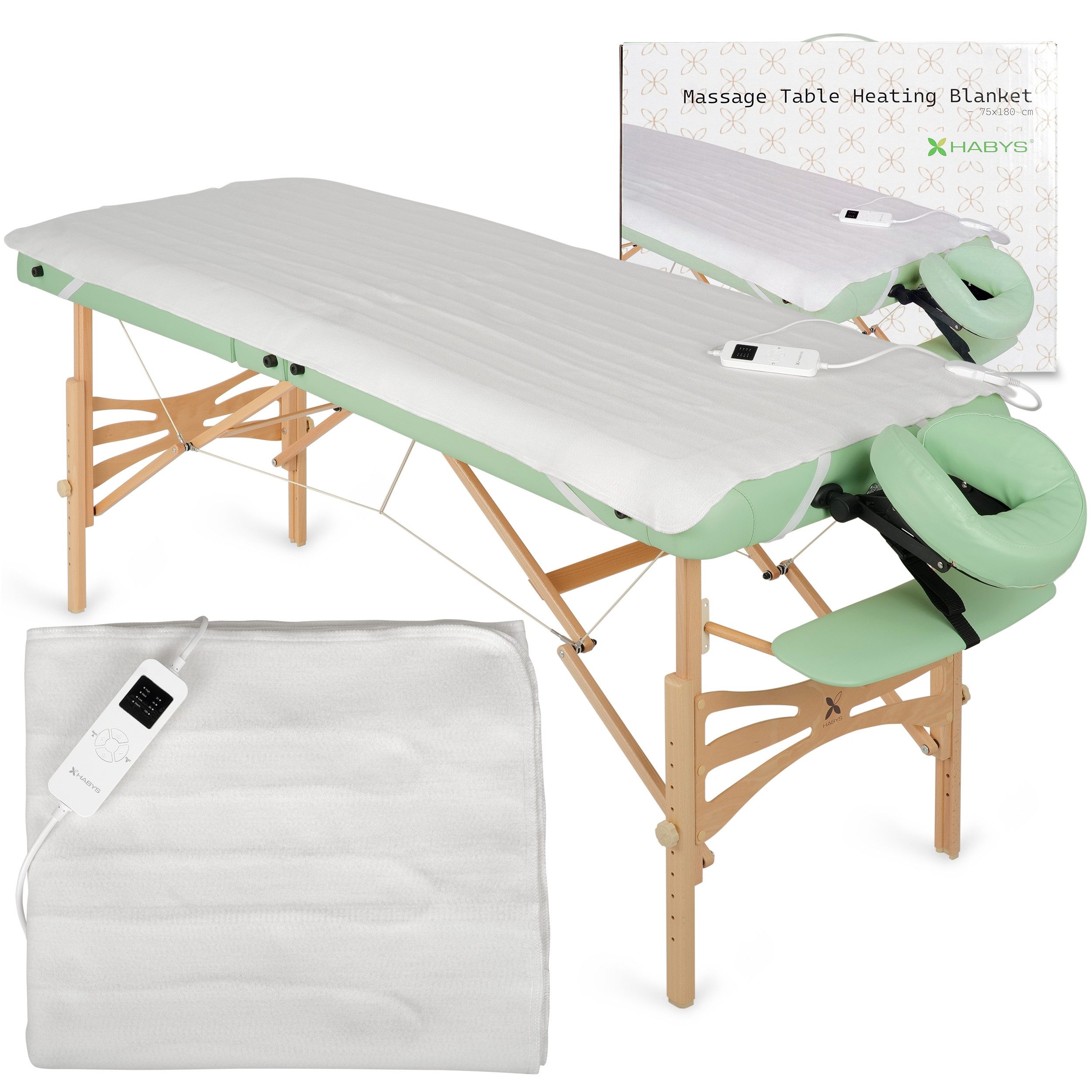 Habys Massageliege Elektrische Wärmematte Heizdecke Therapieliegenbezug, 75 × 180 cm