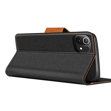 CoolGadget Handyhülle Denim Schutzhülle Flip Case für Xiaomi Mi 11 Lite 4G/5G 6,55 Zoll, Book Cover Handy Tasche Hülle für Xiaomi Mi 11 Lite Klapphülle