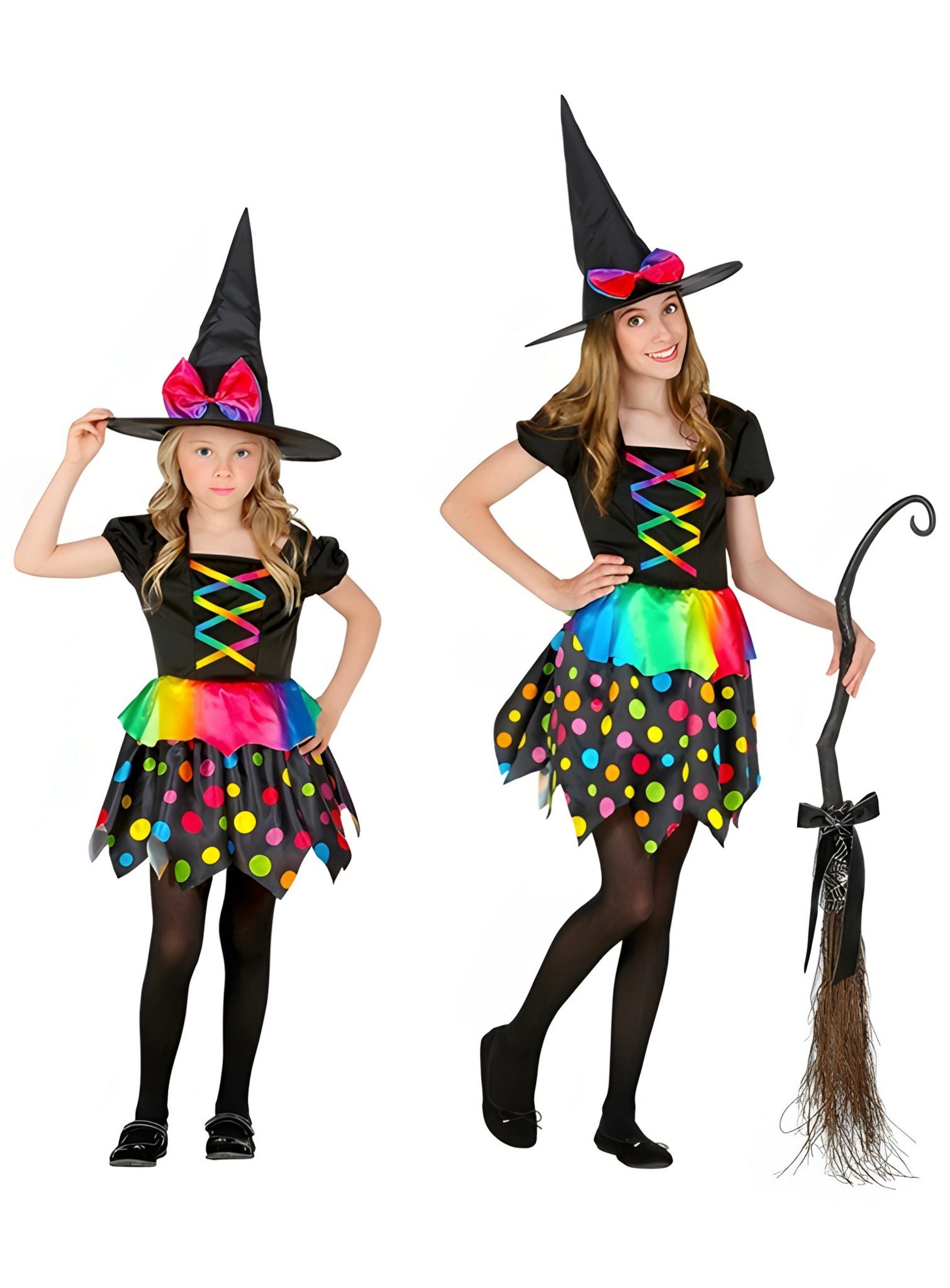 Metamorph Hexen-Kostüm Hexe Lilian Kostüm für Kinder, Schickes Zauberkleid für die nächste Hexenparty