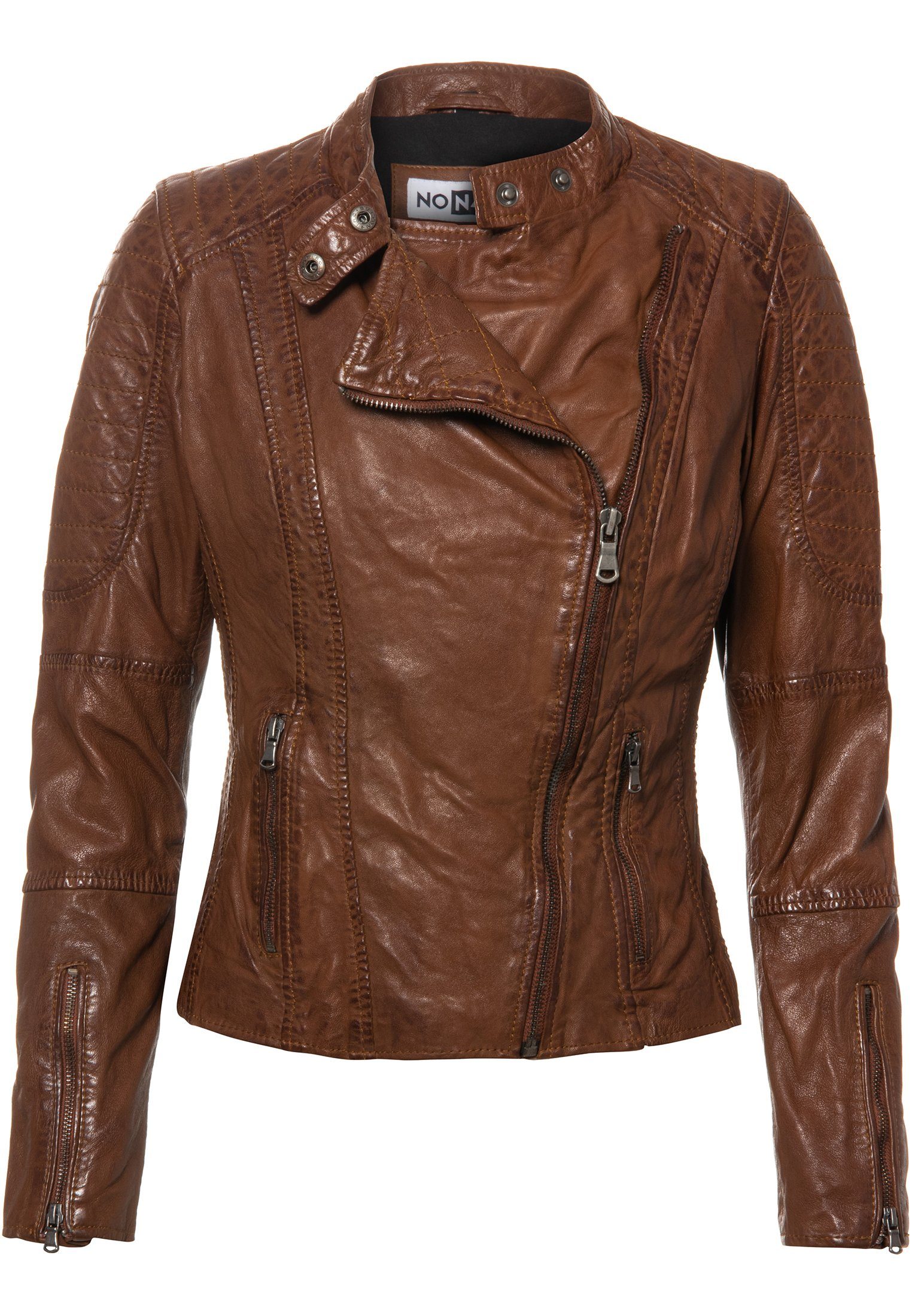 NO N4ME Lederjacke JOY Cognac