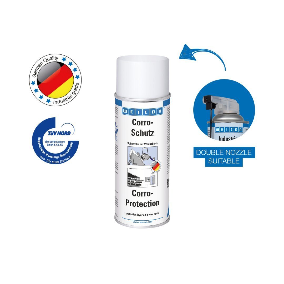 WEICON Rostschutzgrundierung Corro-Schutz, wachsartiger Korrosionsschutz zur Konservierung, Verbrauch bei 1,5 Kreuzgang ~ 2 m², TÜV-geprüft