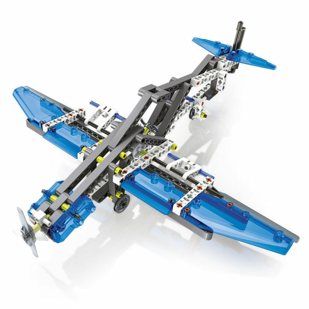 Clementoni® Mechanisches Labor für Flugzeuge und Hubschrauber Konstruktions-Spielset, (Packung)
