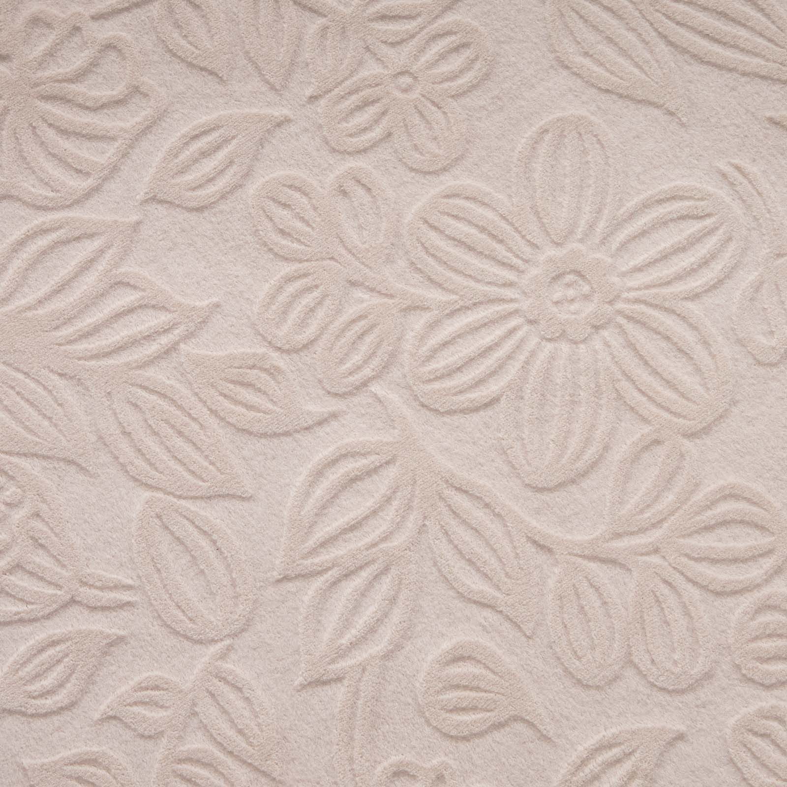 TaCa Home Teppich Kurzflor Teppich Hasenfell Optik, rechteckig, Höhe: 10 mm, Wohnzimmer, Kinderzimmer, Esszimmer, Flora Beige - 50 x 80 cm