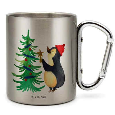 Mr. & Mrs. Panda Tasse Pinguin Weihnachtsbaum - Transparent - Geschenk, Weihnachten, Advent, Edelstahl, Robust & Isolierend