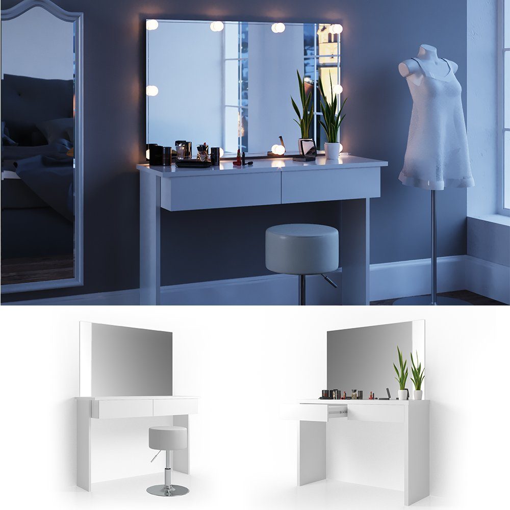 Vicco Schminktisch Azur, Weiß, 120 cm günstig online kaufen
