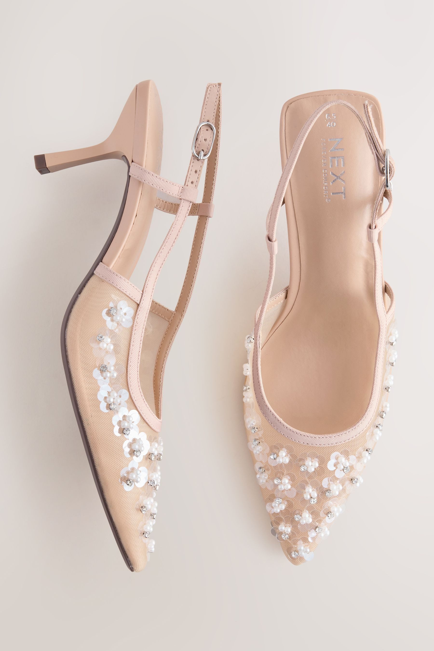 Next Forever Comfort® Spitze Mesh-Slingbacks mit Absatz Slingsandale (1-tlg günstig online kaufen