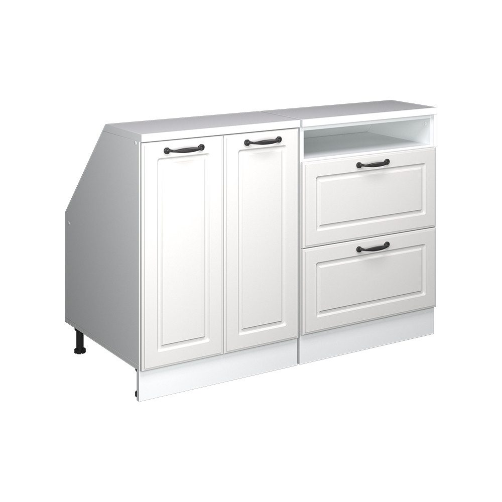 Vicco Kommode Rion, Weiß Landhaus/Weiß, 120 cm 2er Set Schrankkorpuss 60 cm Tiefe (2 St)