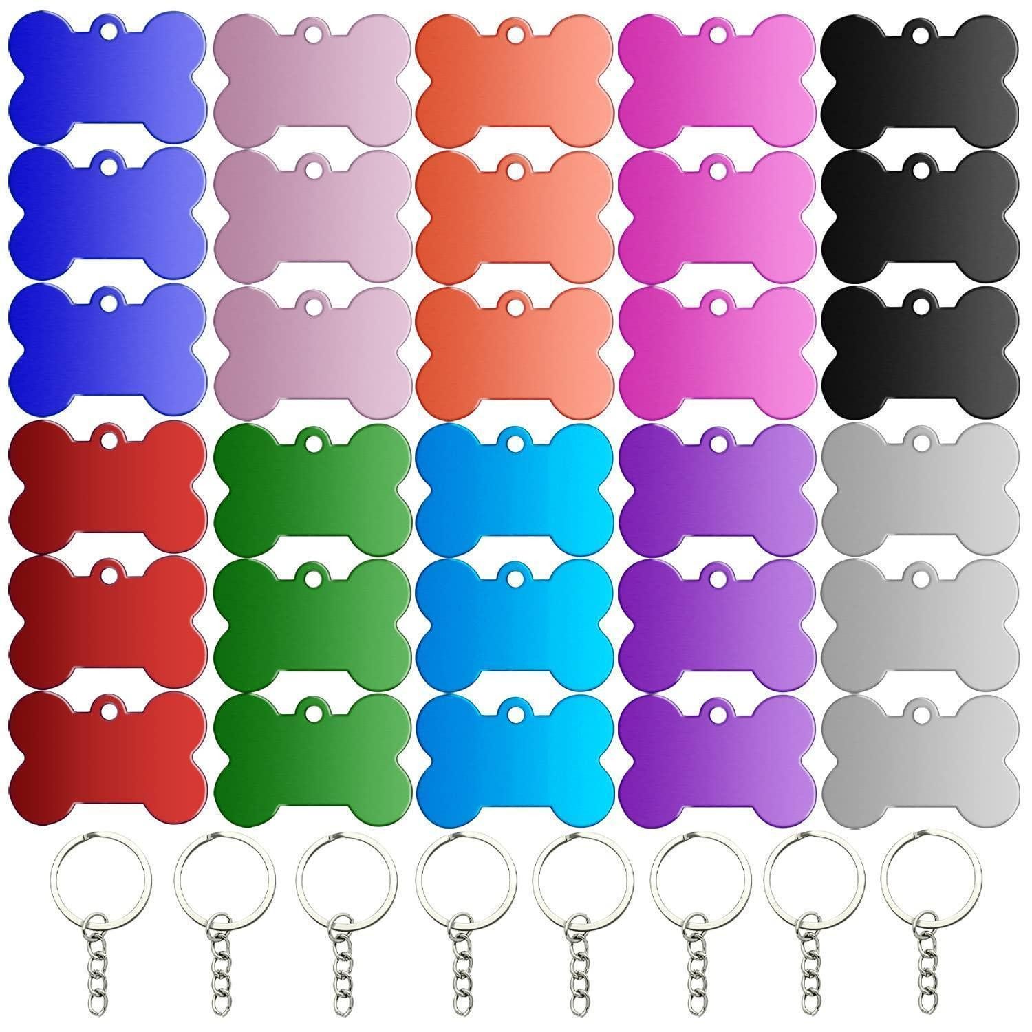 LuxusKollektion Dog Tag Anhänger Alu Hundemarken Blank Anhänger 30 Stück