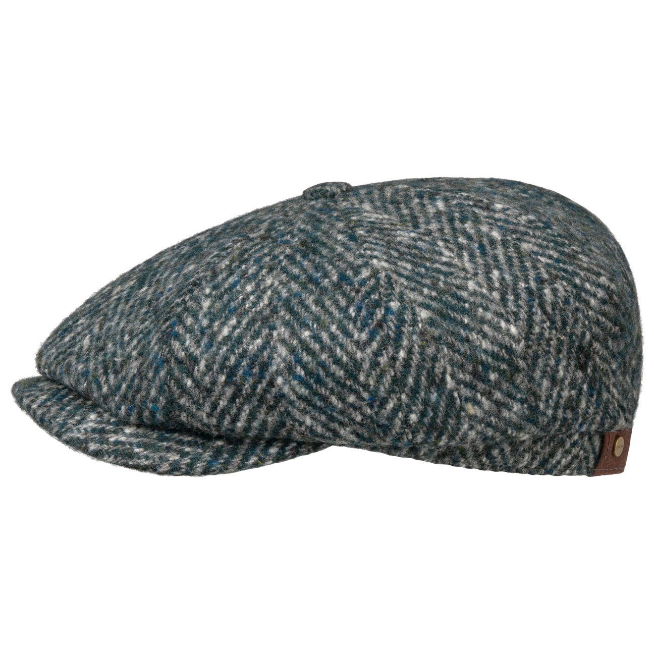Stetson Flat Cap (1-St) Wollcap mit Schirm blau-grün