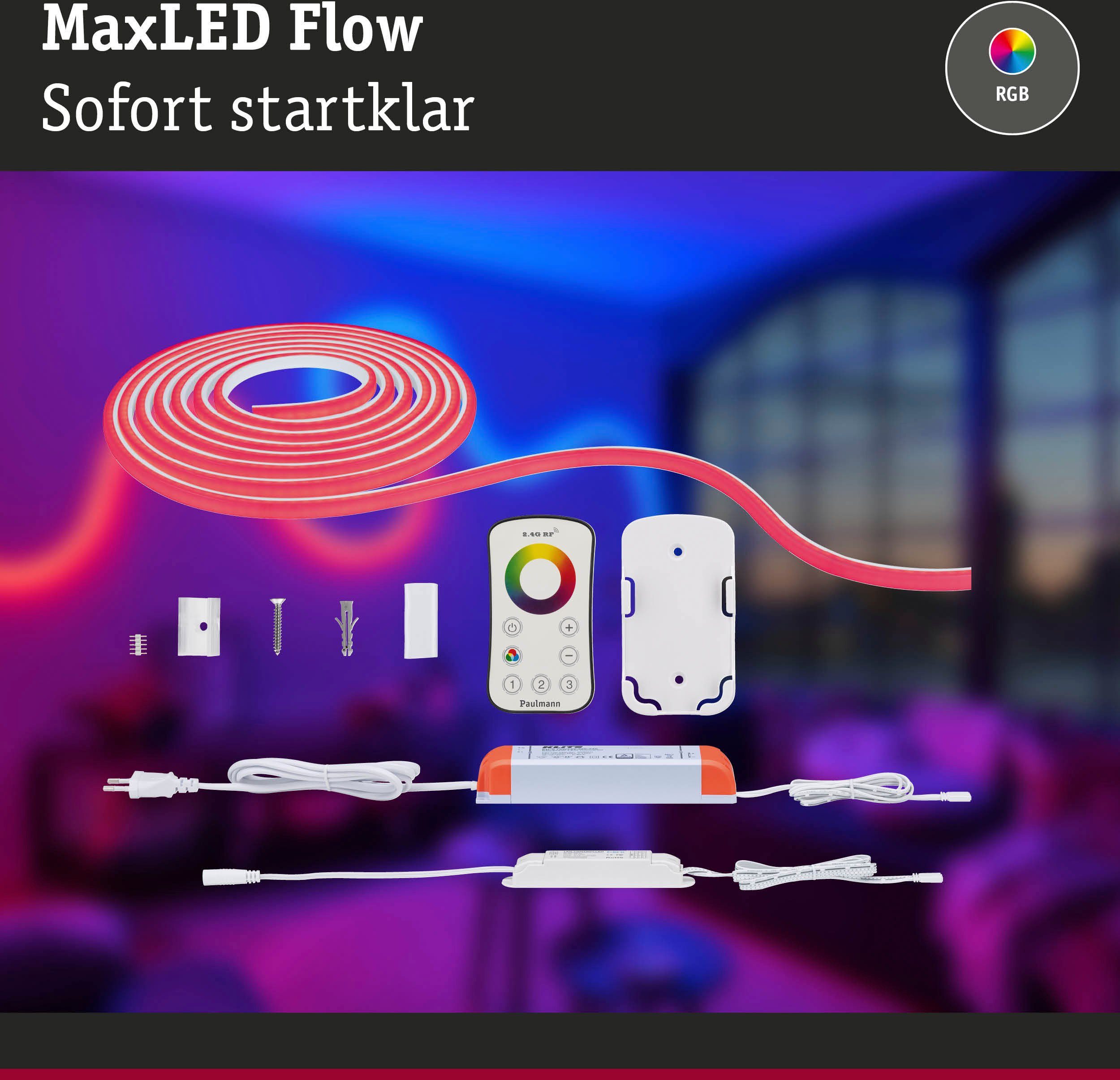 5m Fernbedienung Paulmann Flow inkl. MaxLED LED-Streifen RGB Basisset