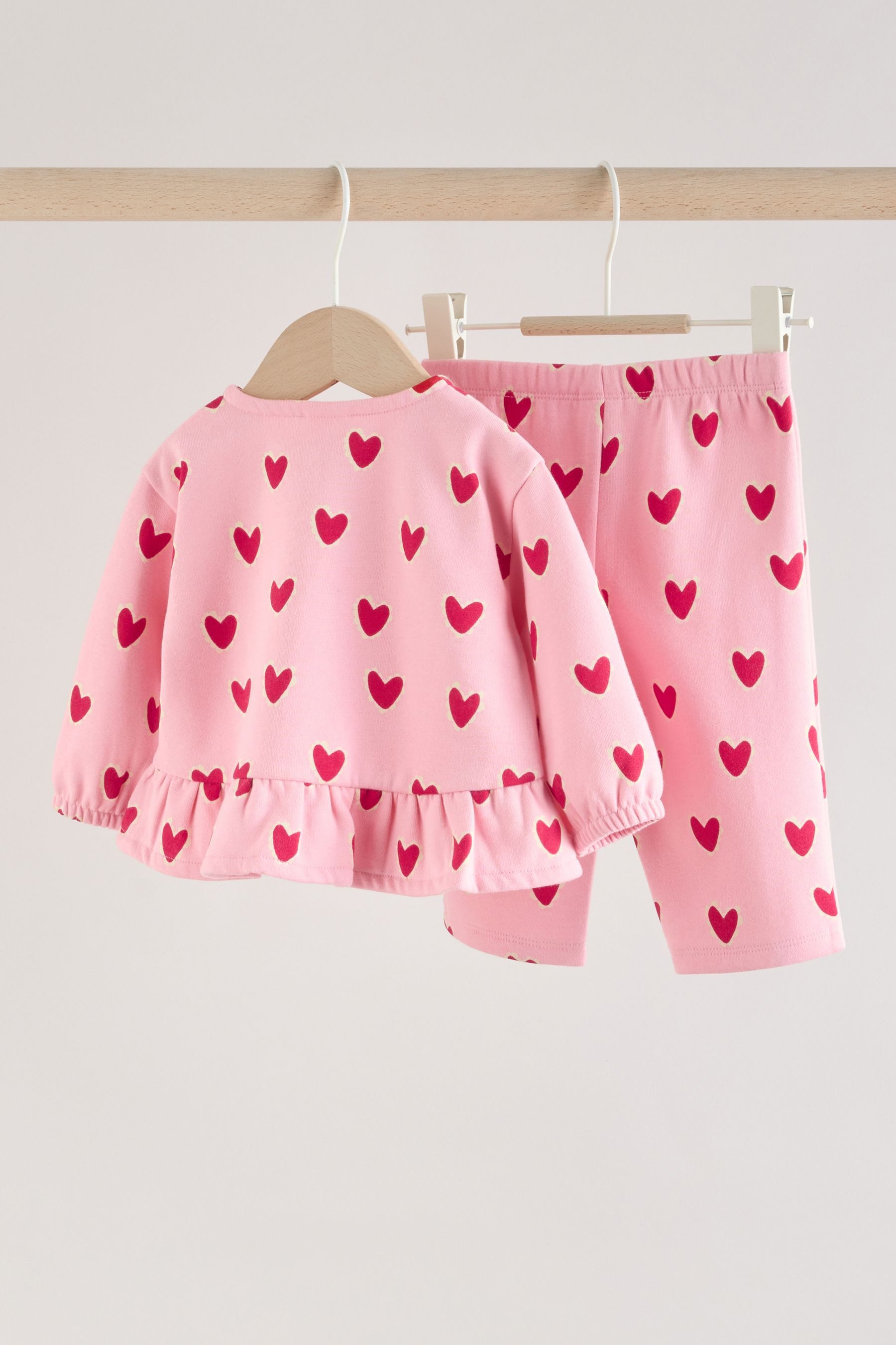 Next Langarmshirt & Leggings Oberteil & Leggings, 2-teiliges Set (2-tlg) – Bild 2 von 5