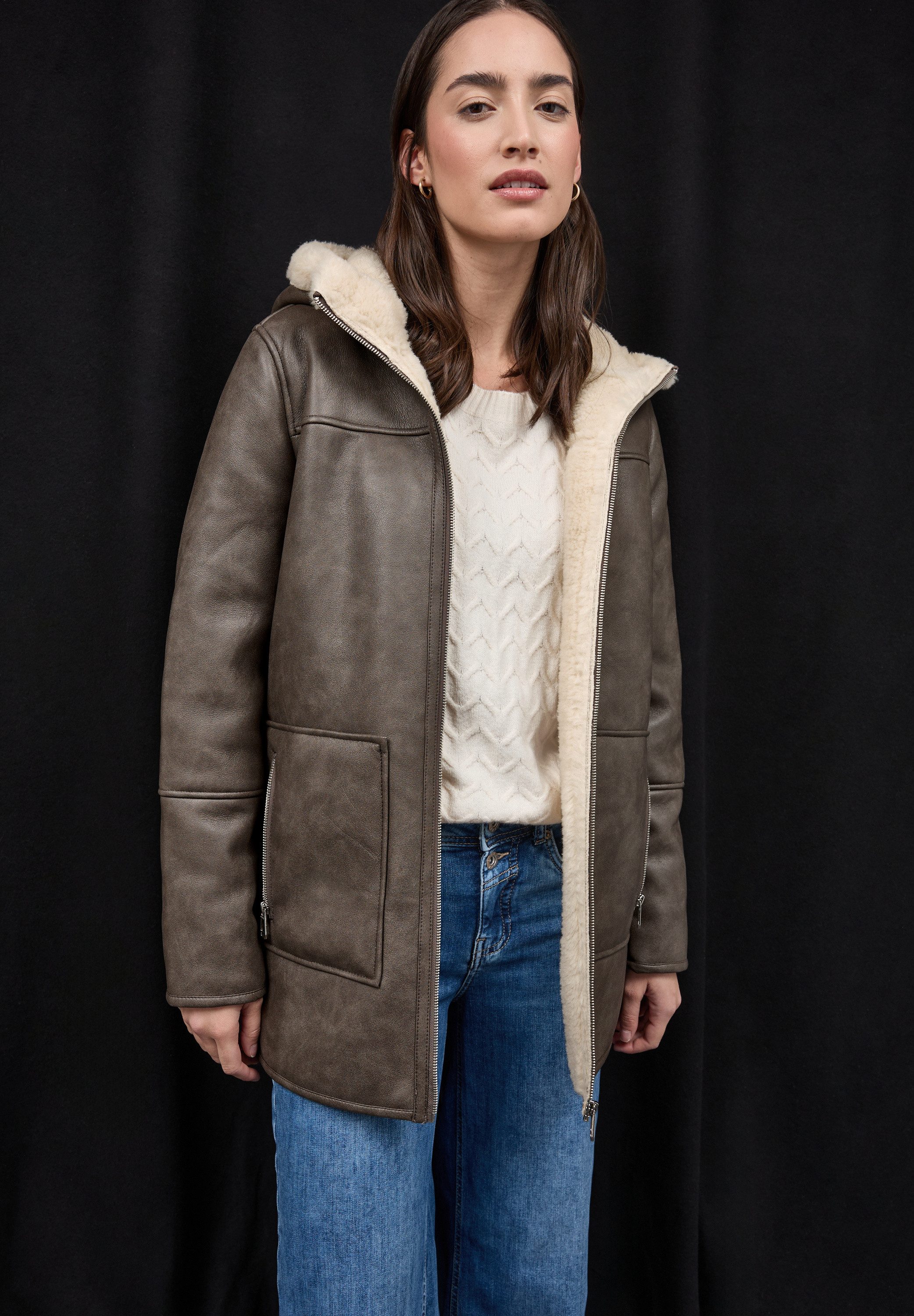 STREET ONE Lederimitatjacke im Leder-Look und günstig online kaufen