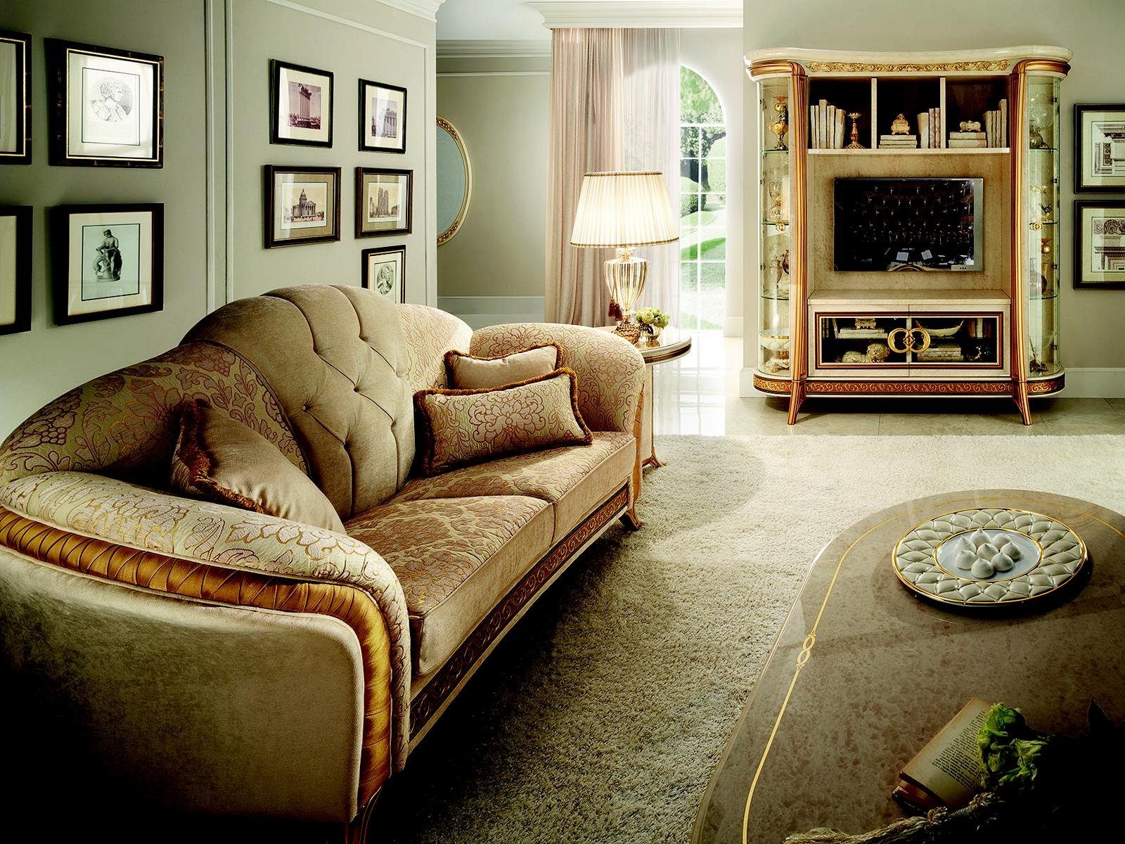 JVmoebel Wohnzimmer-Set, Luxus Klasse 3+2+1 Couch Möbel Italienische Neu Sofagarnitur arredoclassic™ Sofa