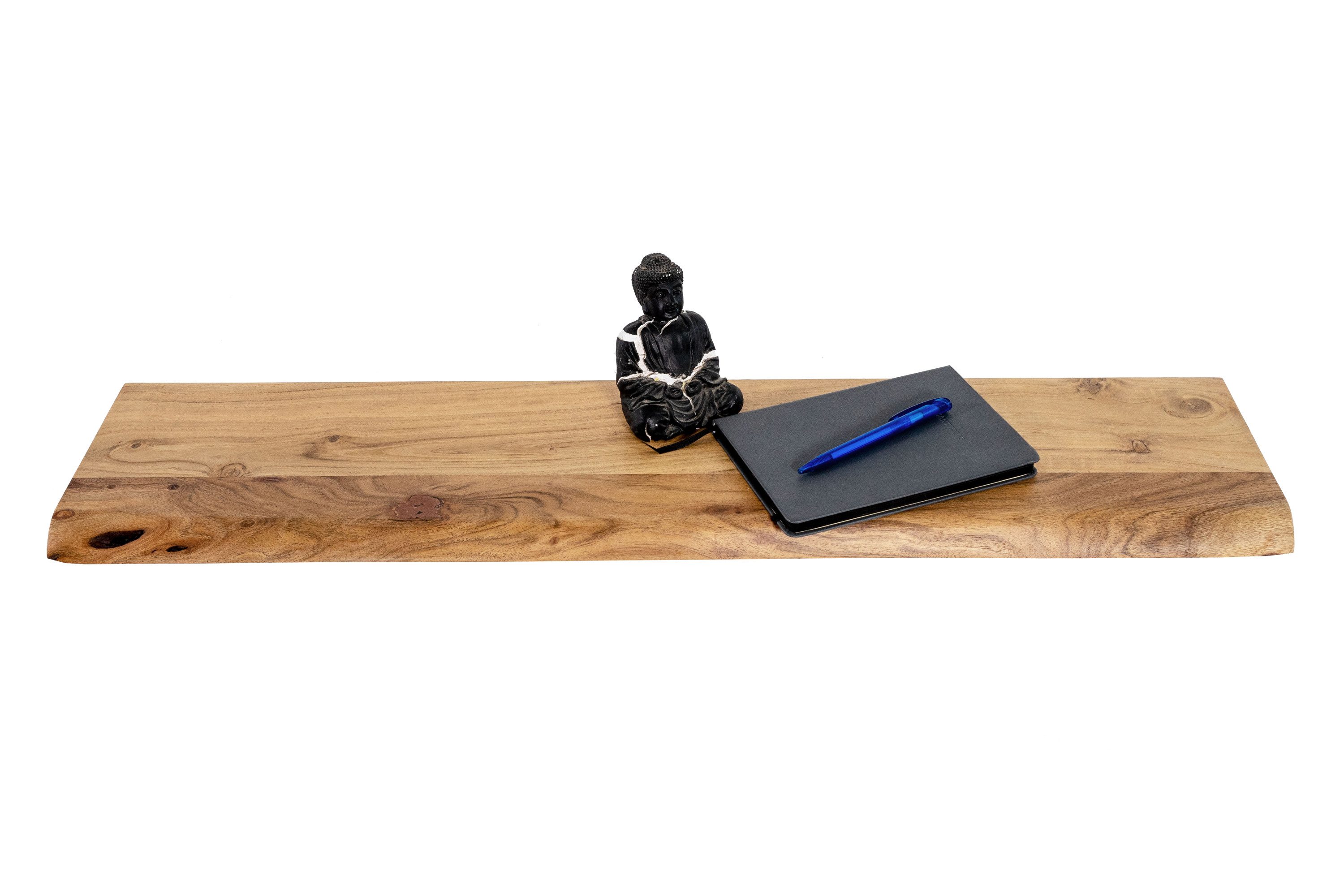 SAM® Wandregal Amara, massives Akazienholz, Baumkante, günstig online kaufen