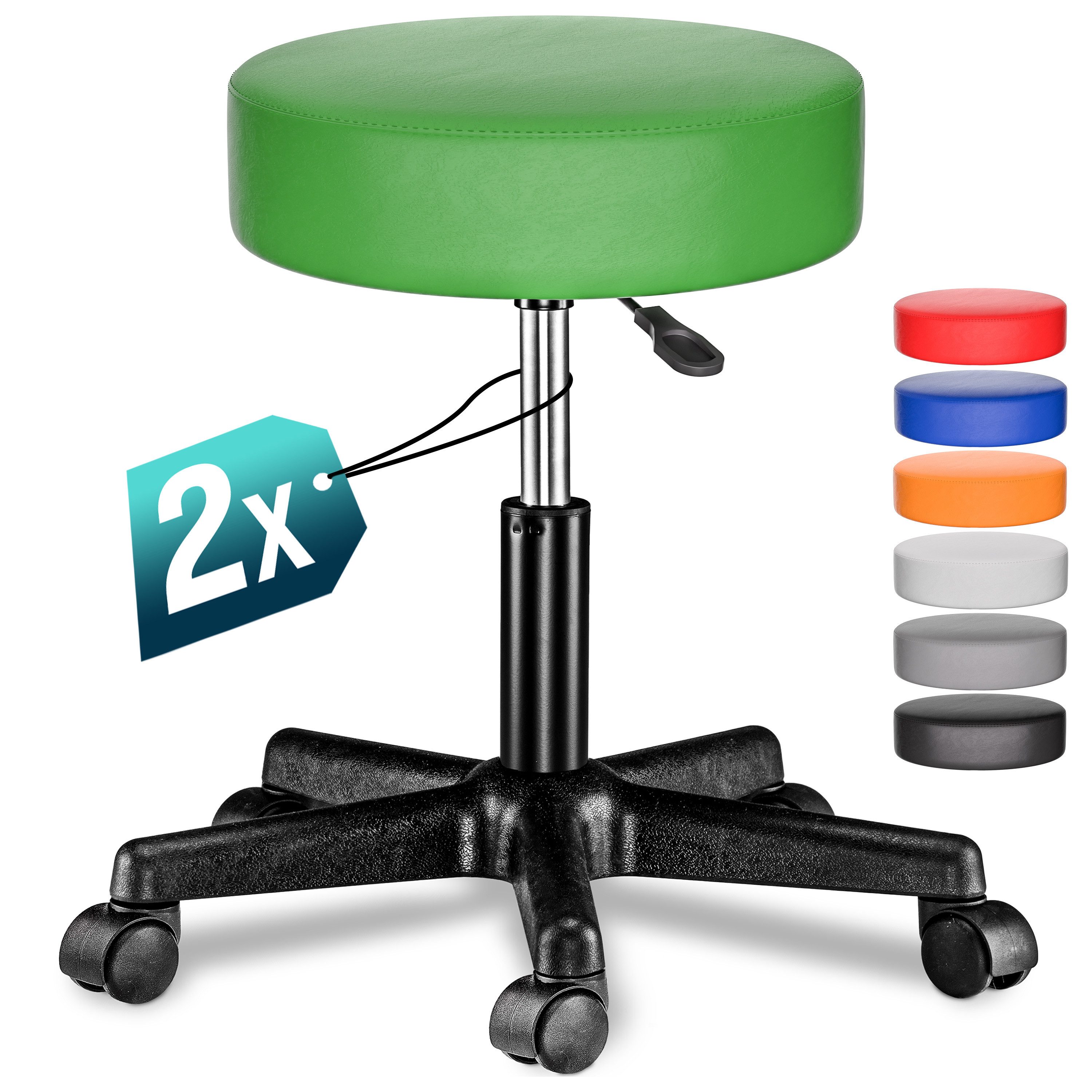 Casaria Drehhocker, Höhenverstellbar 10cm Polsterung 46-60cm günstig online kaufen