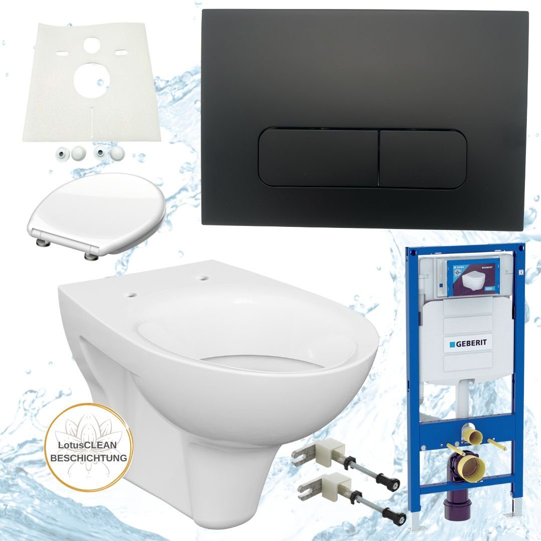Vorwandelement WC Geberit Sigma Spülkasten WC Drückerplatte schwarz