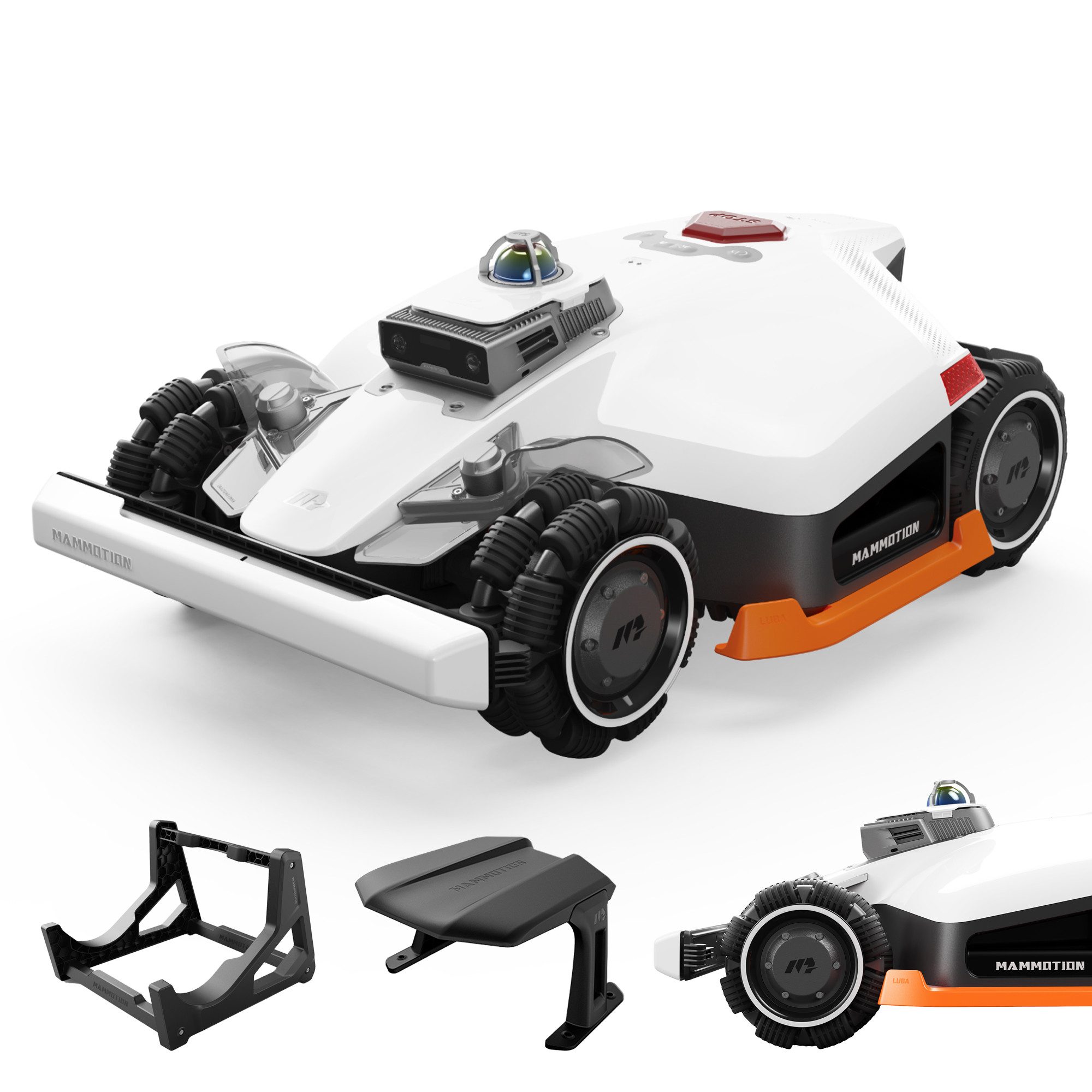 Mammotion Rasenmähroboter LUBA 3 AWD 3000 mit Garage, bis 3000 m² Rasenfläche, (mit Waschständer, 360° LiDAR + Dual-Kamera-KI-Vision + NetRTK), Allradantrieb, Auto-Kartierung, 80% Steigung, 4G Moudel, APP
