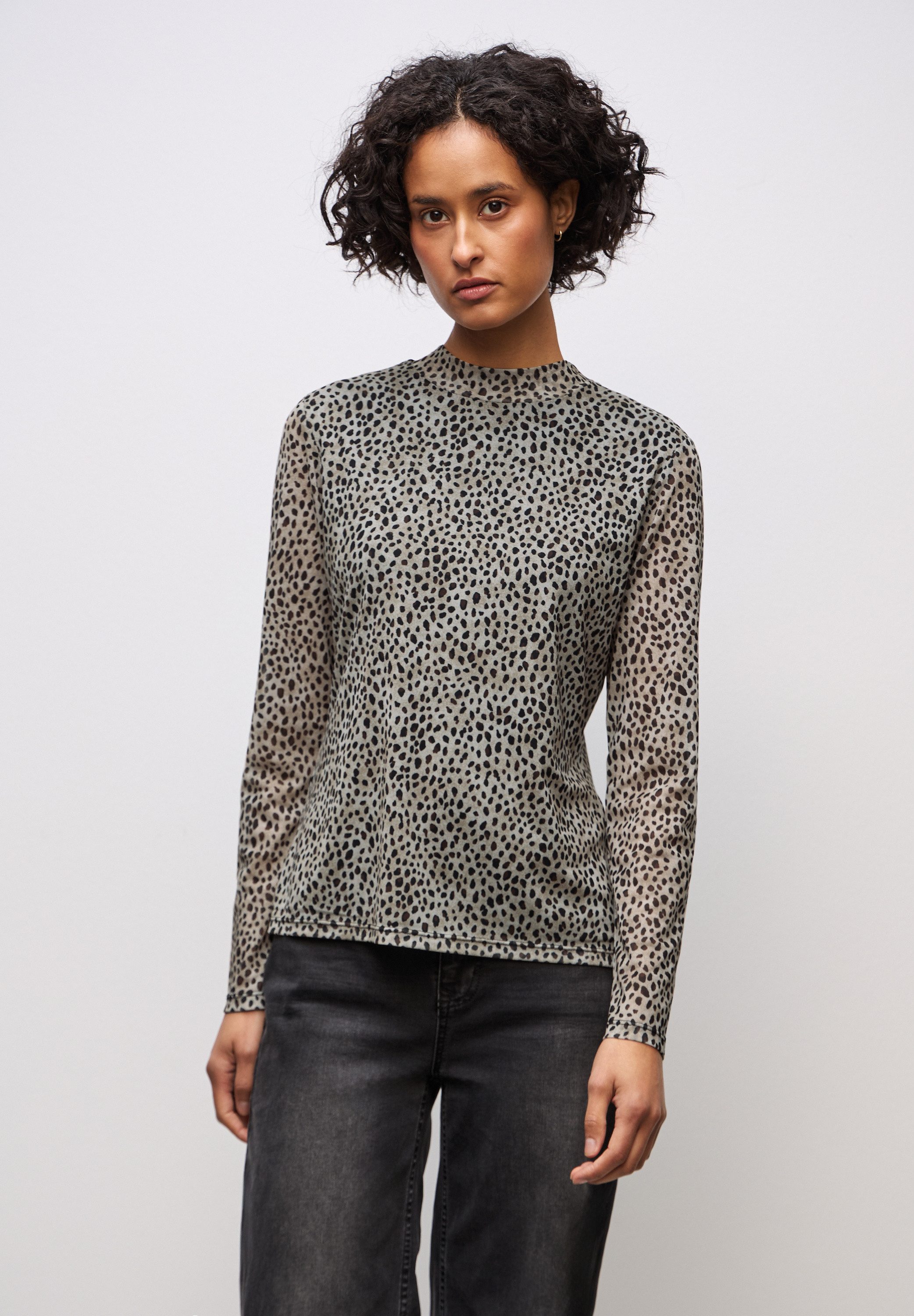 STREET ONE Langarmshirt mit Leomuster günstig online kaufen