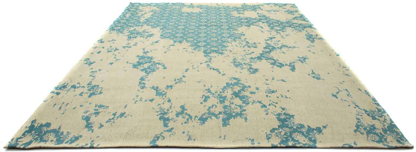 Teppich VINTAGE COMET, morgenland, blau Höhe: rechteckig, Kurzflor, Shabby, Wohnzimmer 6 Viskose, mm