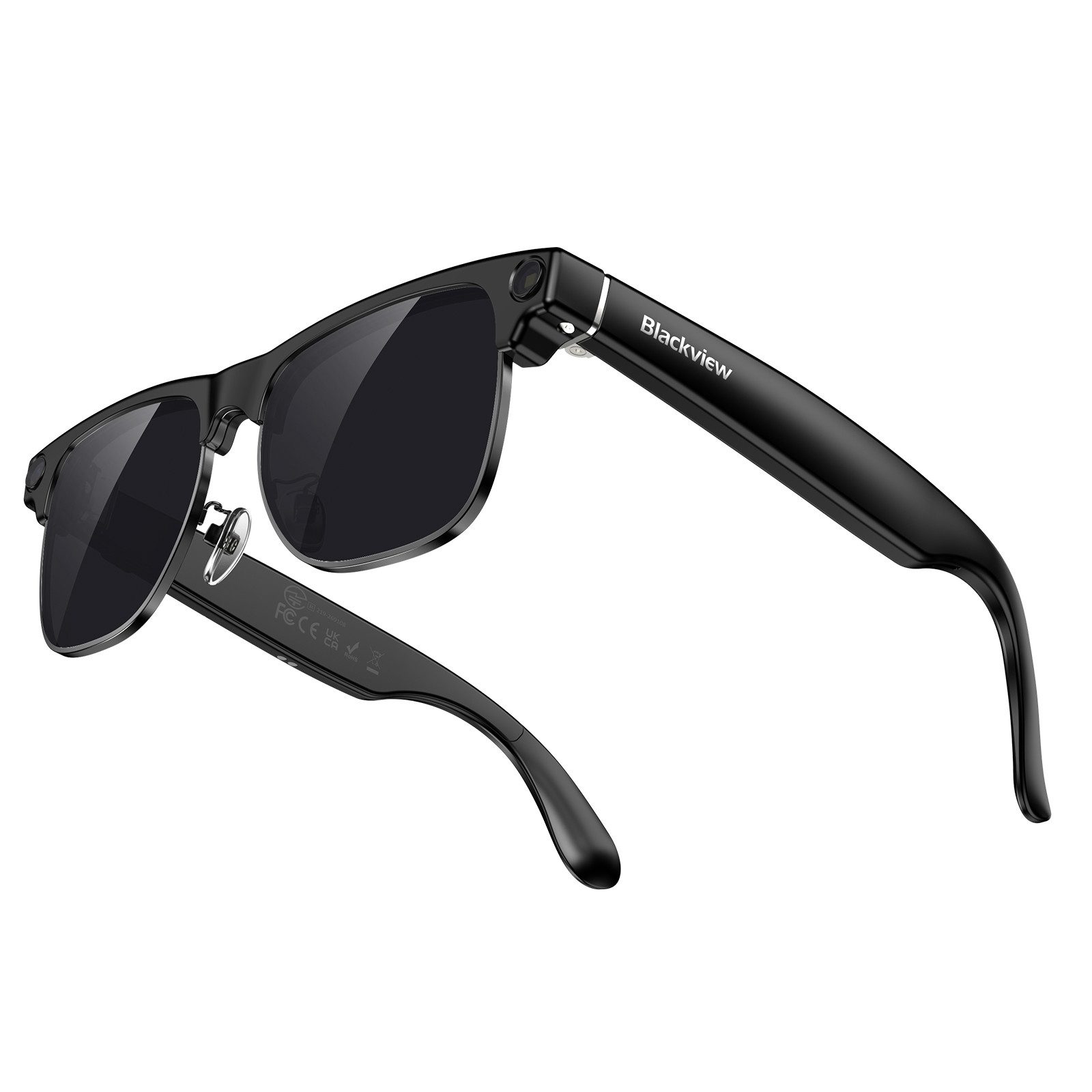 blackview LED-Brille Smart Brille mit Kamera BV200, Sony IMX219, 32MP Fotos, 1200P Video 32GB, KI-Assistent, Echtzeit-Übersetzung, Bluetooth 6.0, inkl. Etui