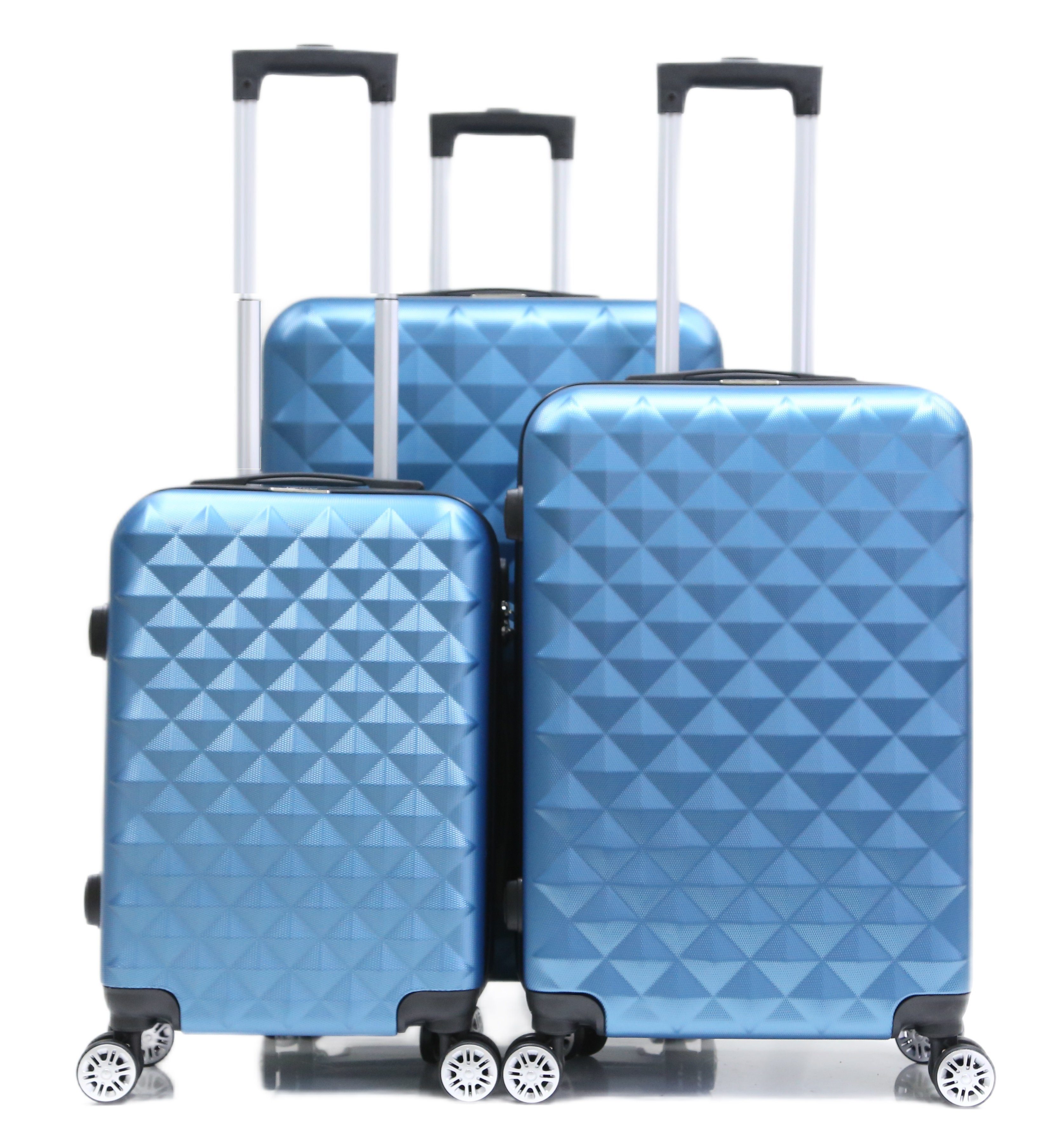 Koffer Koffer 3 tlg Hartschale Trolley Set Kofferset Handgepäck ABS-07
