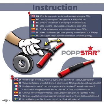 Poppstar Dichtband Premium selbstverschweißendes Isolierband bis zu 69kV (1-St) universales Dichtungsband für Elektro, Luft & Wasser