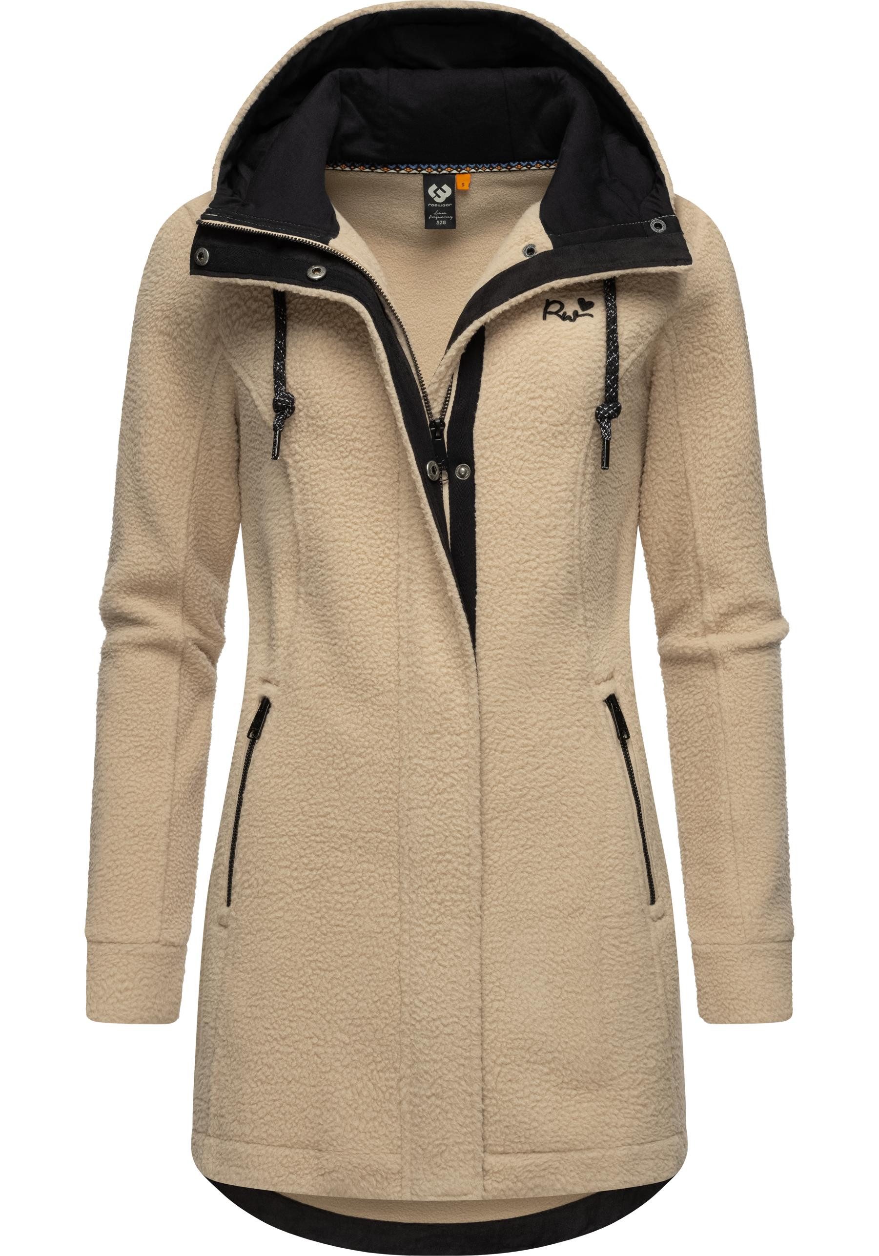 Ragwear Fellimitatmantel Letti Teddy-Fleece Kuschelig weicher Teddyfleece-Mantel