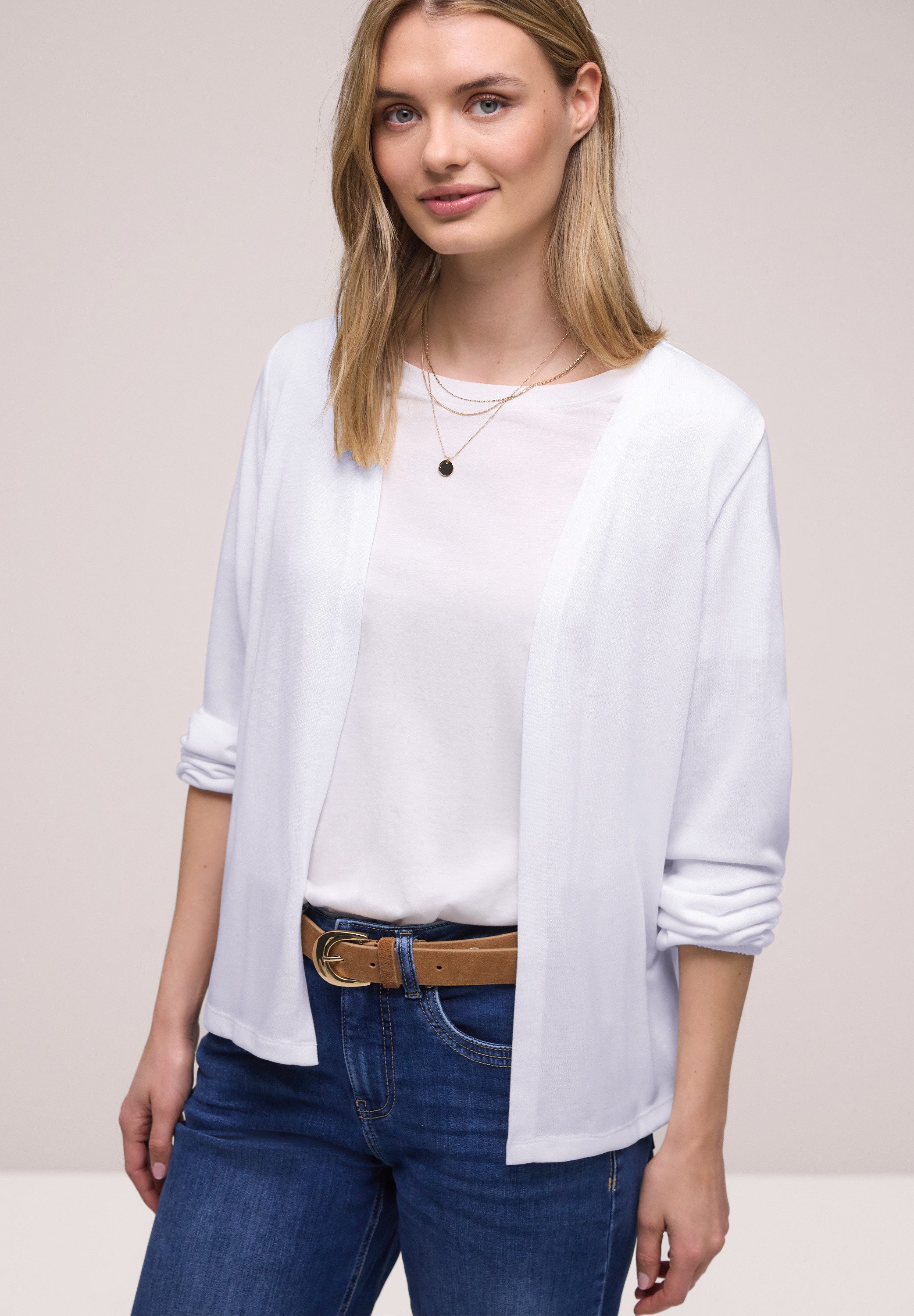 STREET ONE Cardigan bestehend aus einem Materialmix
