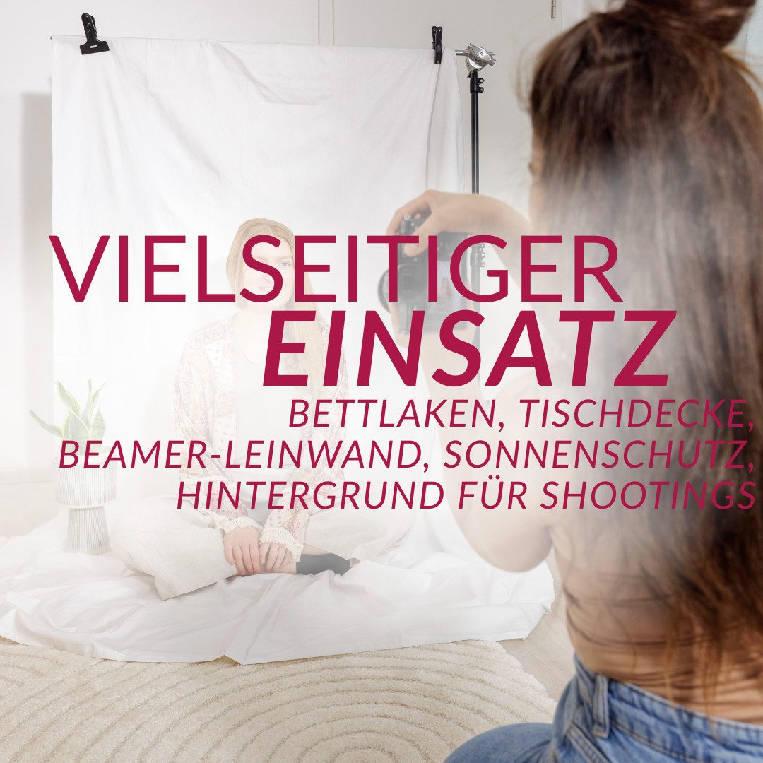 Clinotest Bettlaken Ohne Gummizug, 170 g/m², Premium Flachbettlaken, 100% Baumwolle, Gummizug: ohne, (1 Stück), Kochfestes Betttuch, erprobte Qualität aus Hotel – Bild 3 von 5