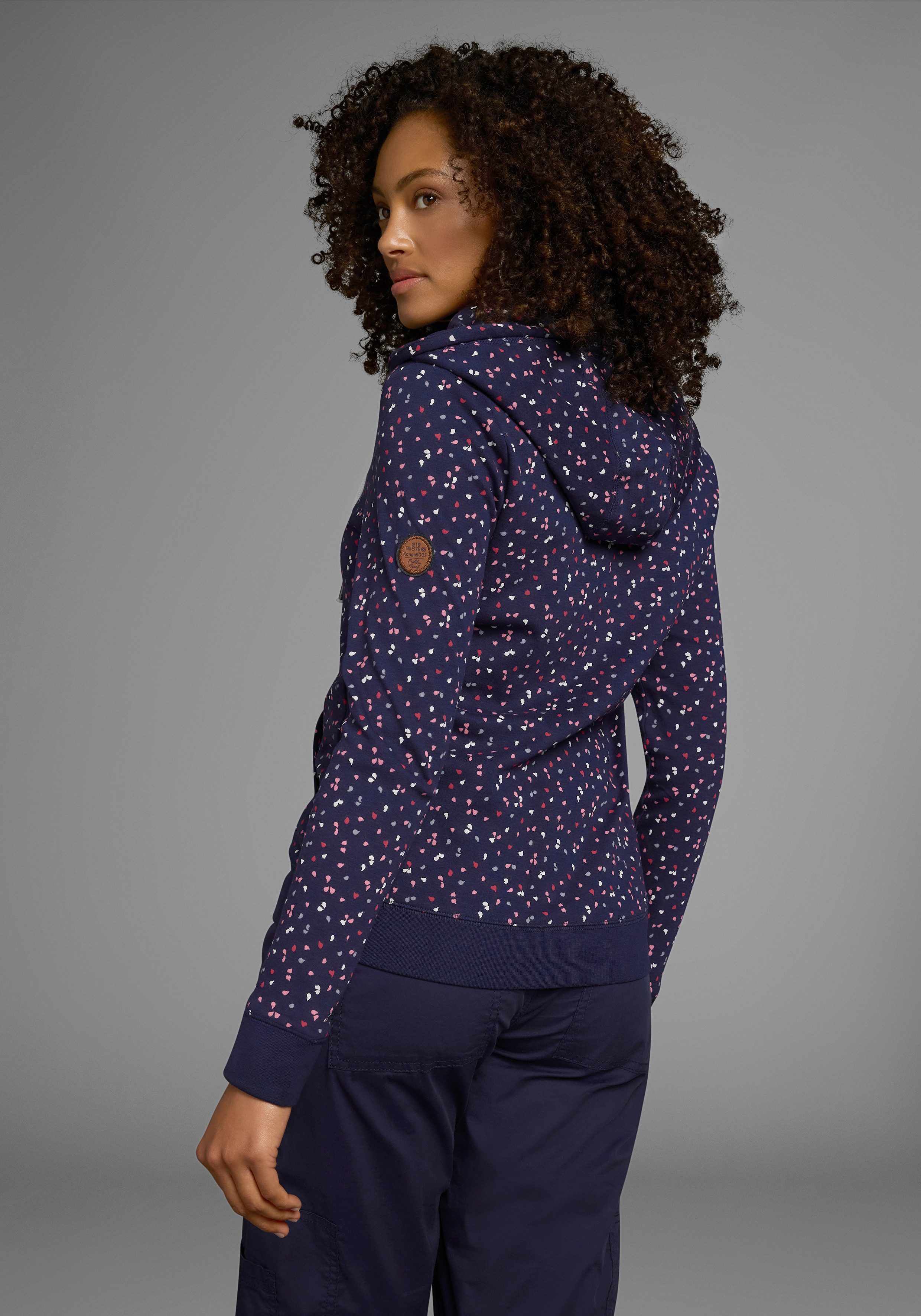 KangaROOS Kapuzensweatjacke mit sportlichem Minimal-Print