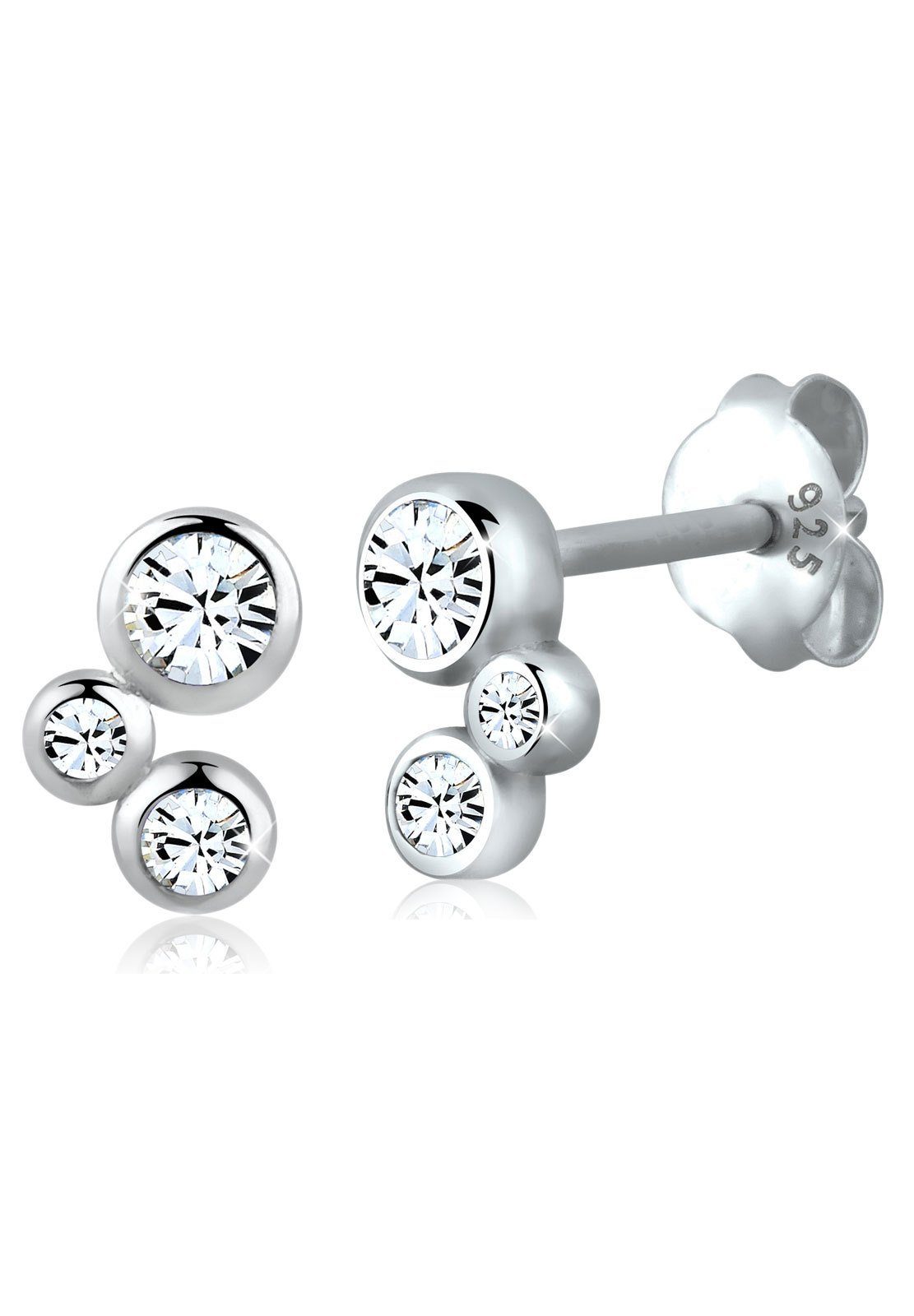 Elli Paar Ohrstecker Kristalle Rund 925 Silber günstig online kaufen