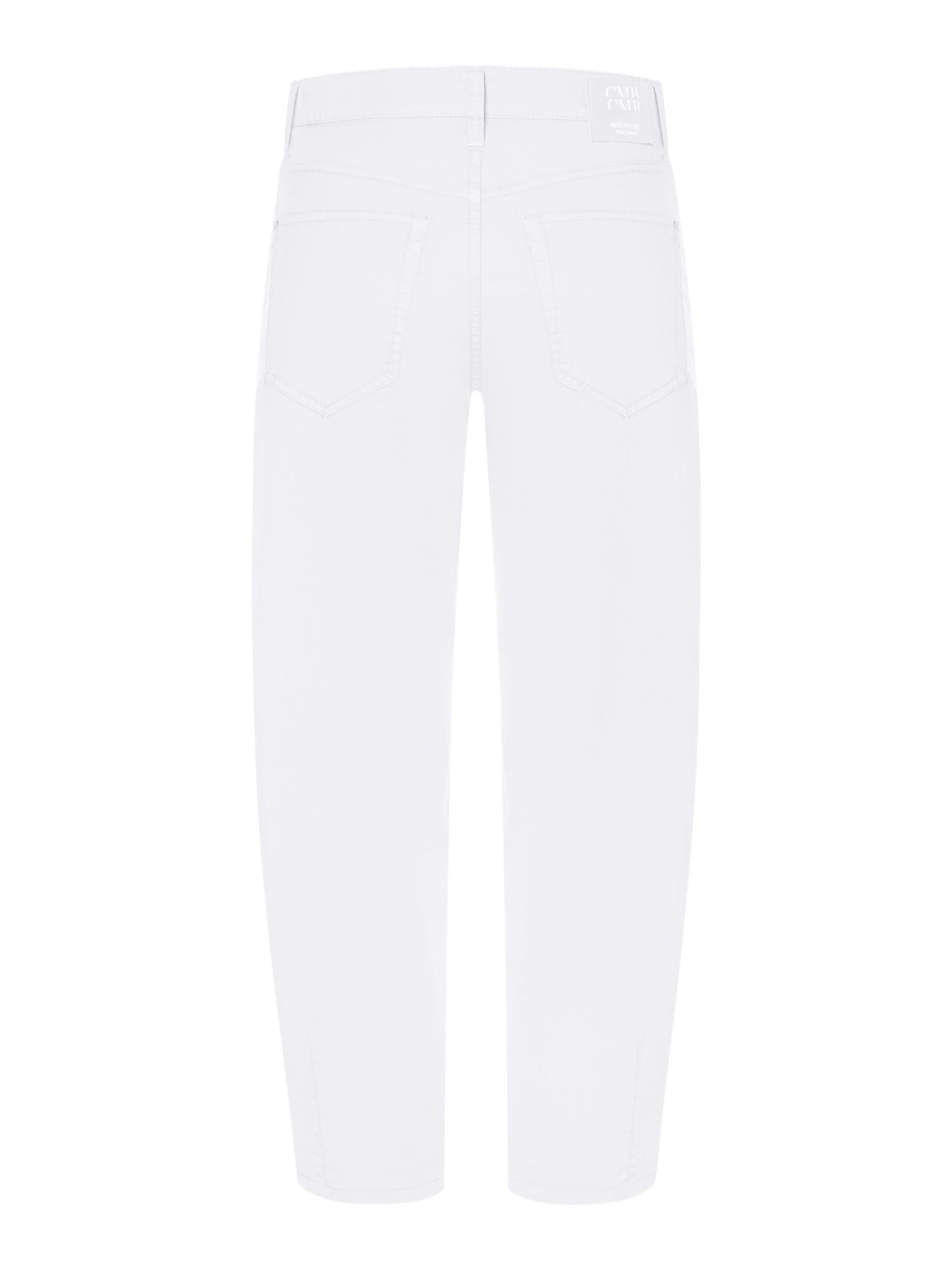 Cambio Stoffhose weiß,Casual,Baumwolle,Unifarben,Slim Fit,Hoch